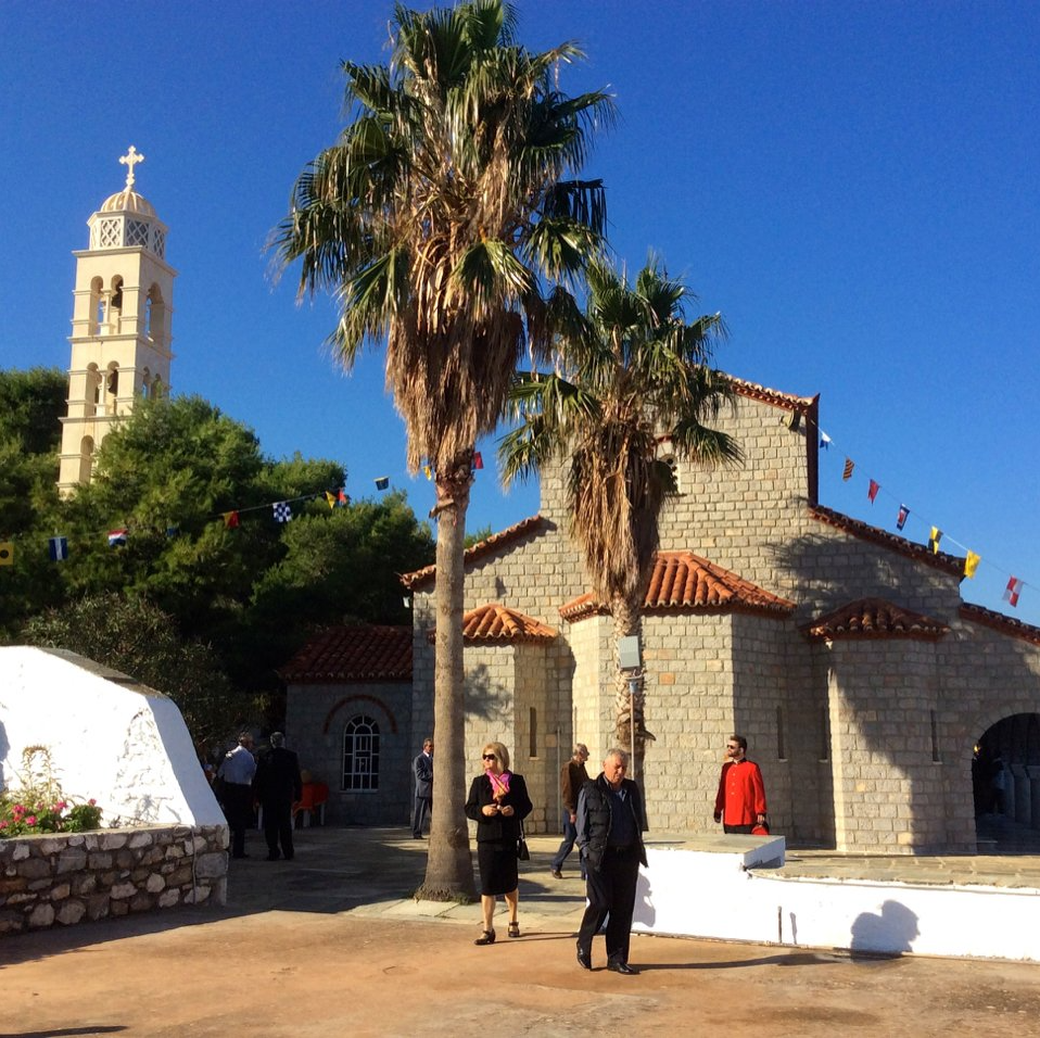 Ag. Konstantinos Church, Patron Saint of Hydra, on Hydra Island Greece.