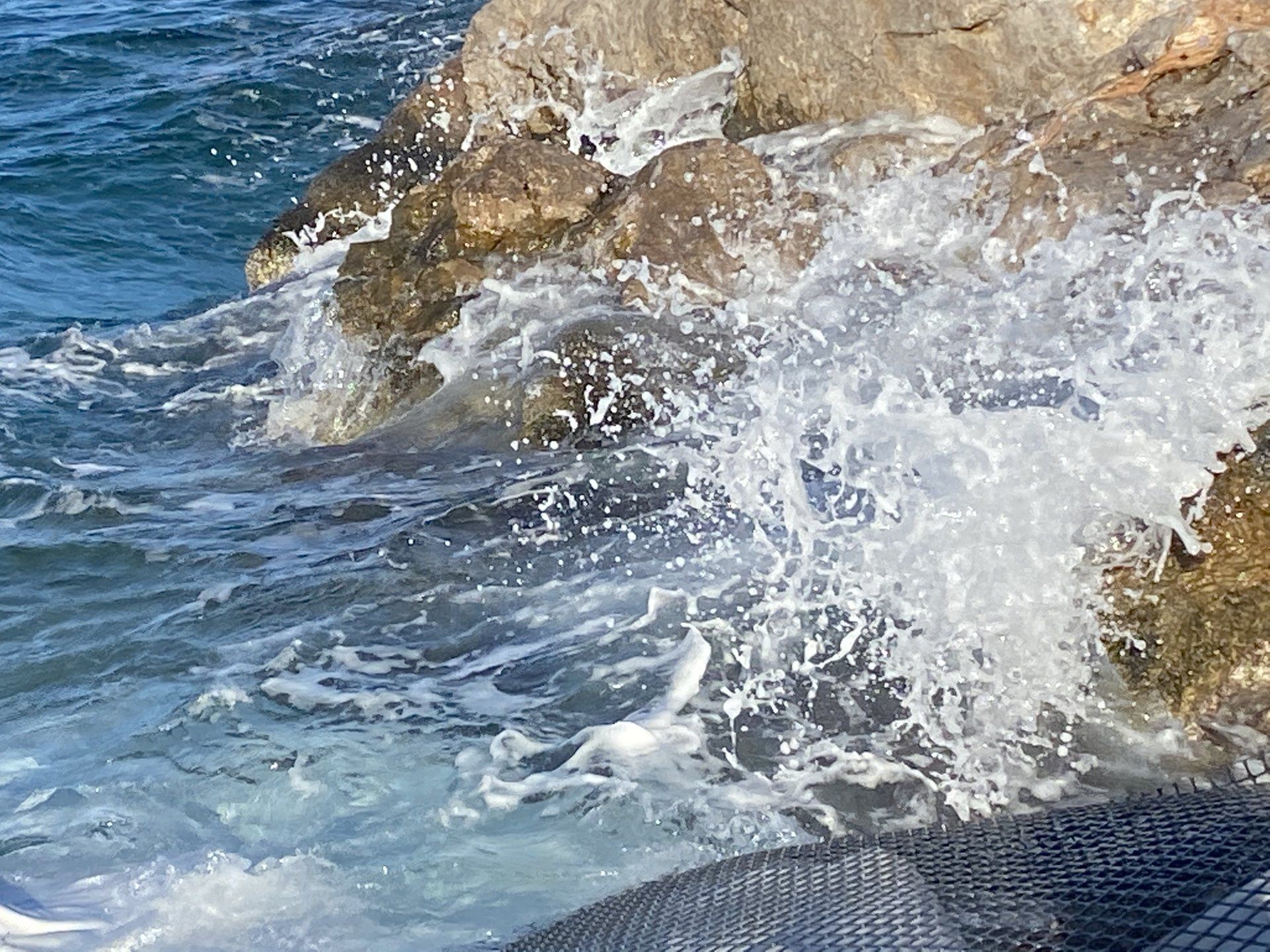 Kamini Harbour sea erosion prevention project on Hydra Island Greece.