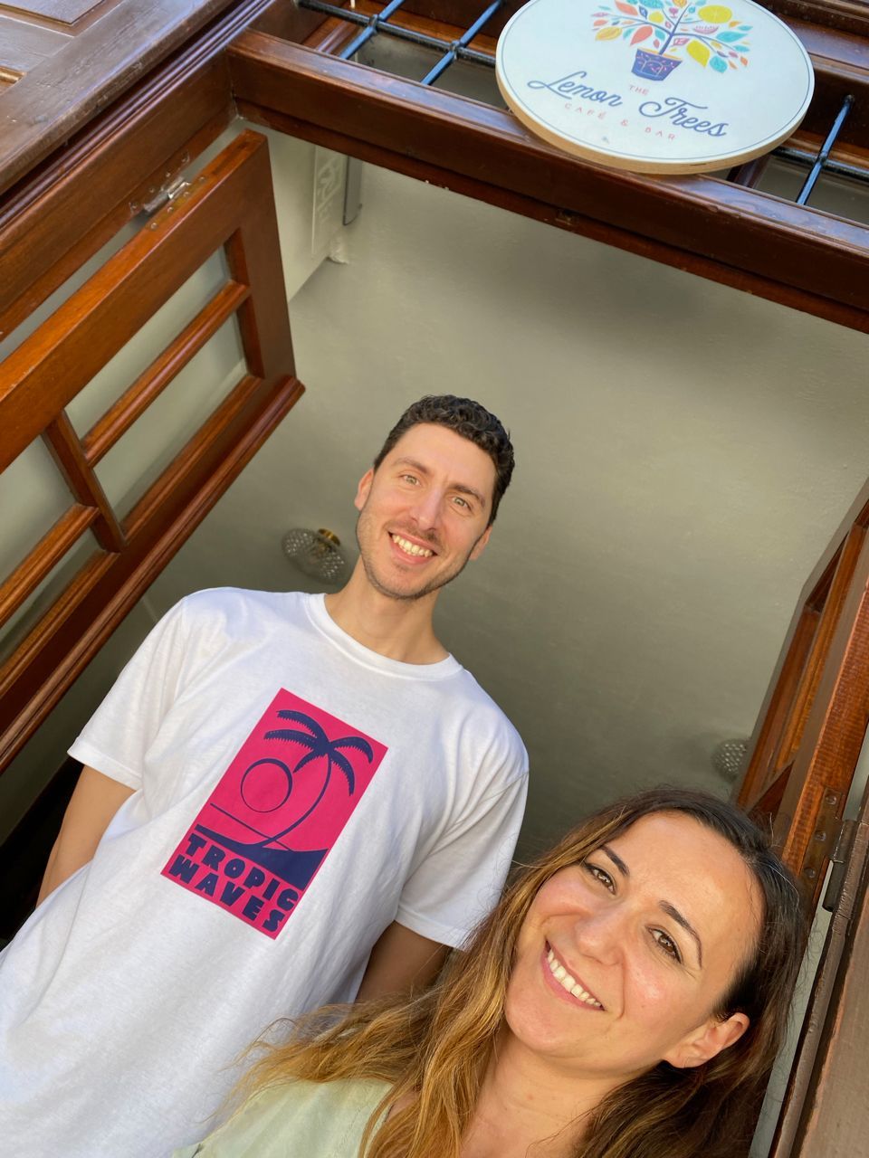 The Lemon Trees Cafe & Bar on Hydra Island Greece.