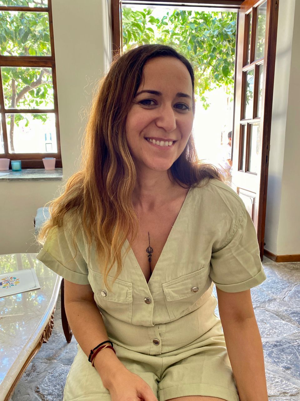 Helen Mavroudakis of The Lemon Trees Cafe & Bar on Hydra Island Greece.