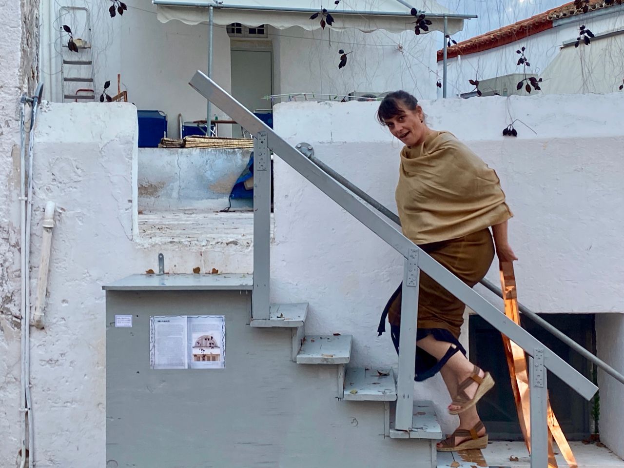 Opening of Dimitrios Antonitsis Hydra School Projects' Lessons Learned summer 2023 exhibition on Hydra Island Greece.