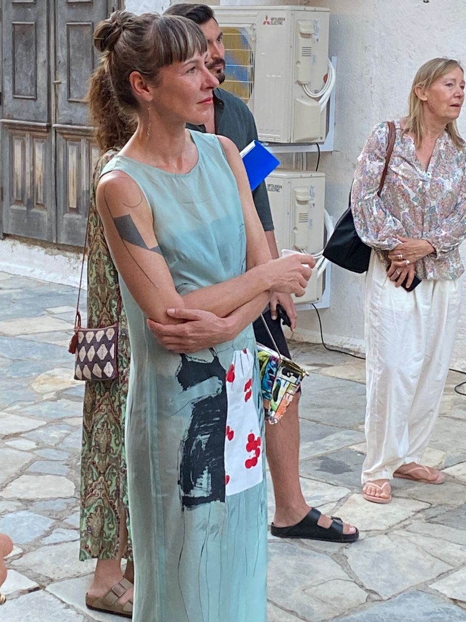 Opening of Dimitrios Antonitsis Hydra School Projects' Lessons Learned summer 2023 exhibition on Hydra Island Greece.