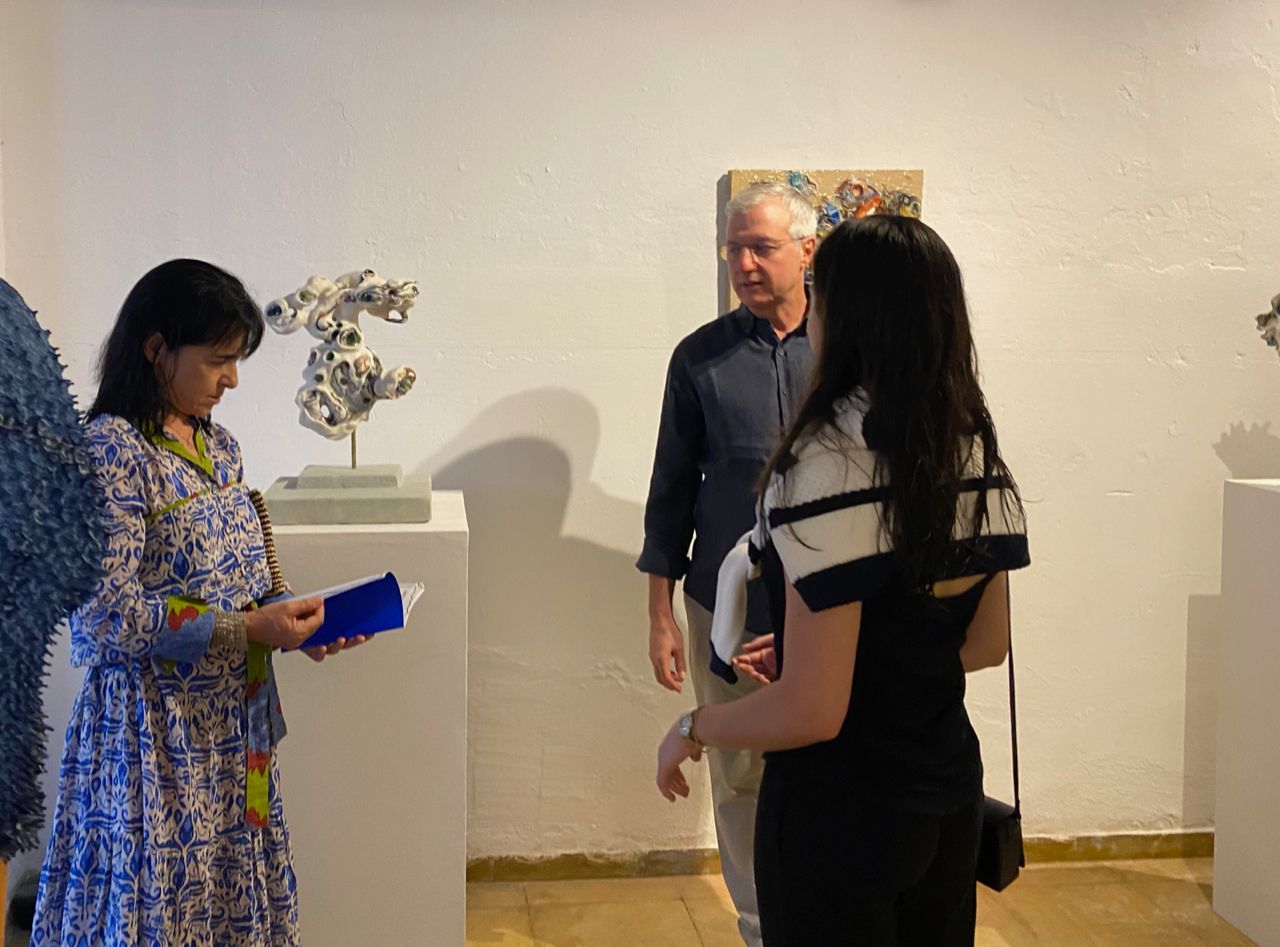 Opening of Dimitrios Antonitsis Hydra School Projects' Lessons Learned summer 2023 exhibition on Hydra Island Greece.