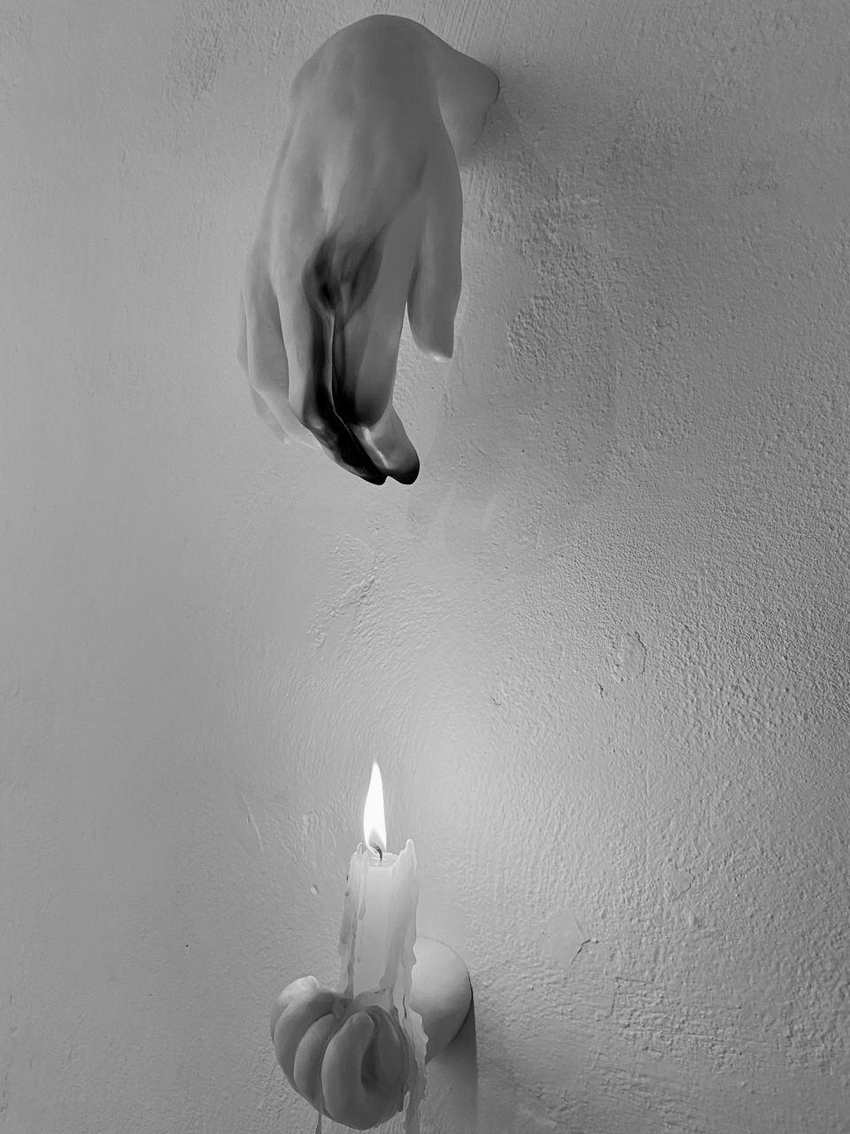 Ode Jaune sculptor at the Hydra School Projects summer 2023 exhibition on Hydra Island Greece.