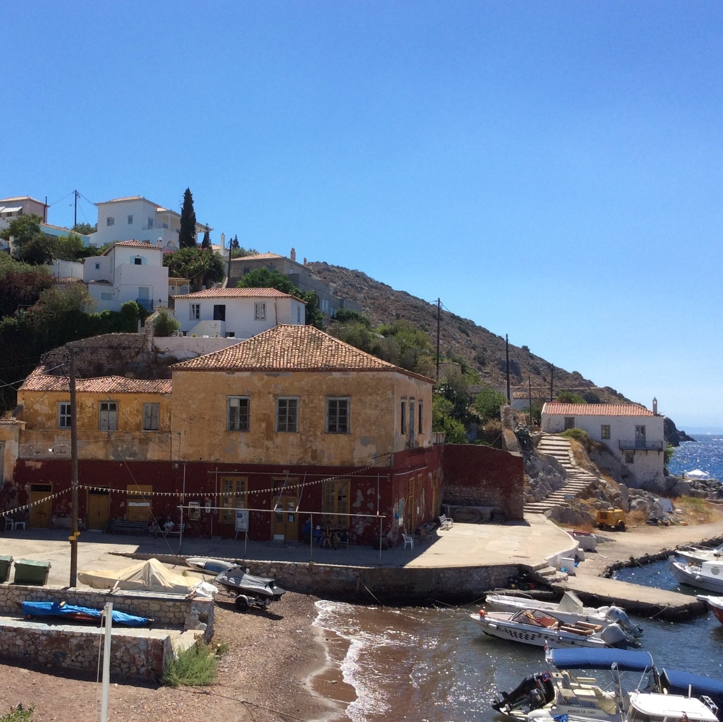 Kamini Harbour on Hydra Island Greece