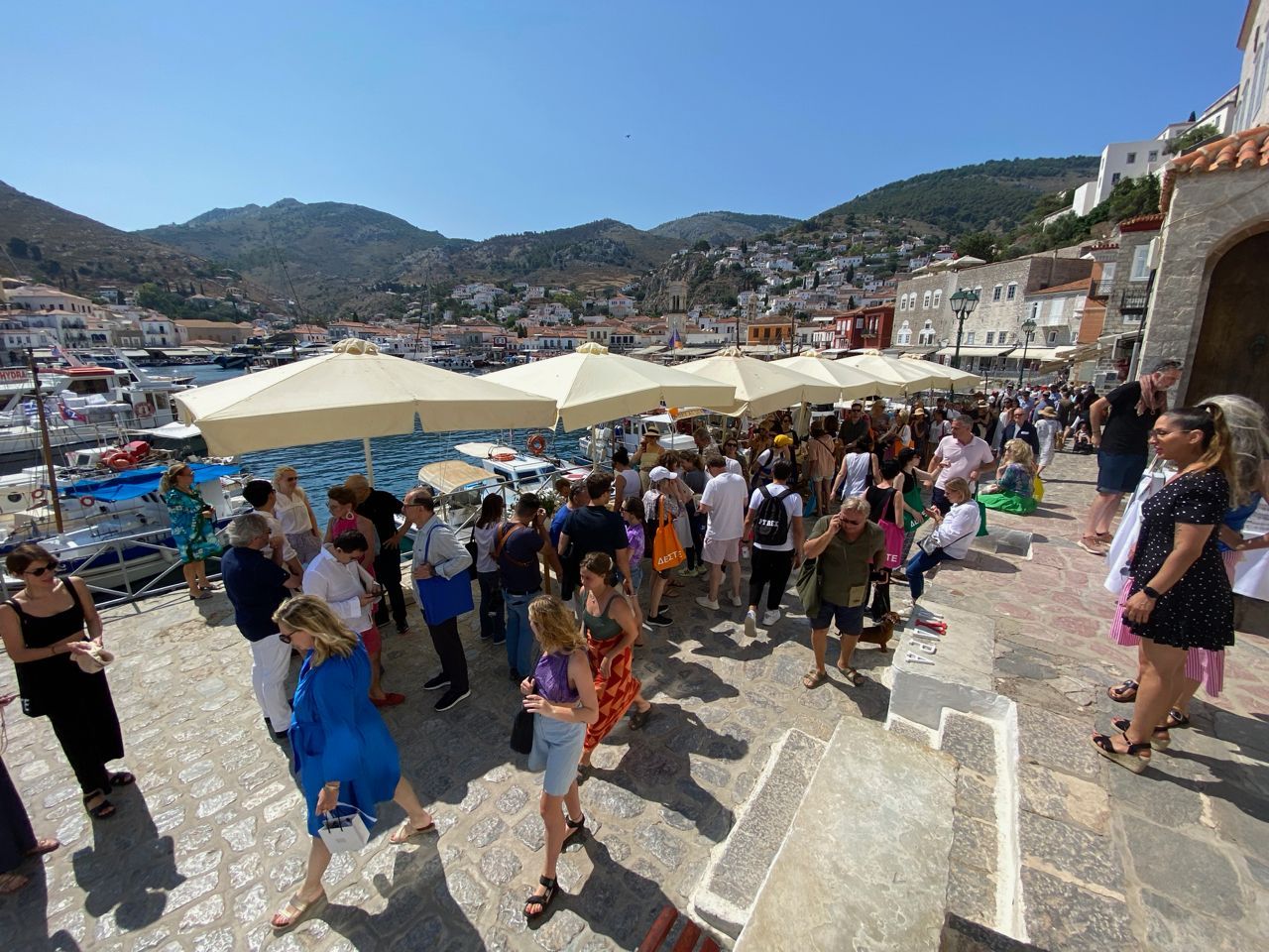 Apollo by Jeff Koons book signing on Hydra Island Greece 20 June 2023.