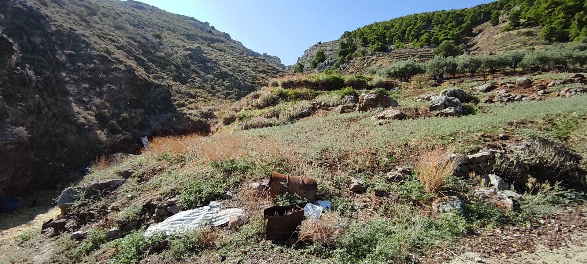 Kala Pigadia Area of Hydra Island Greece.