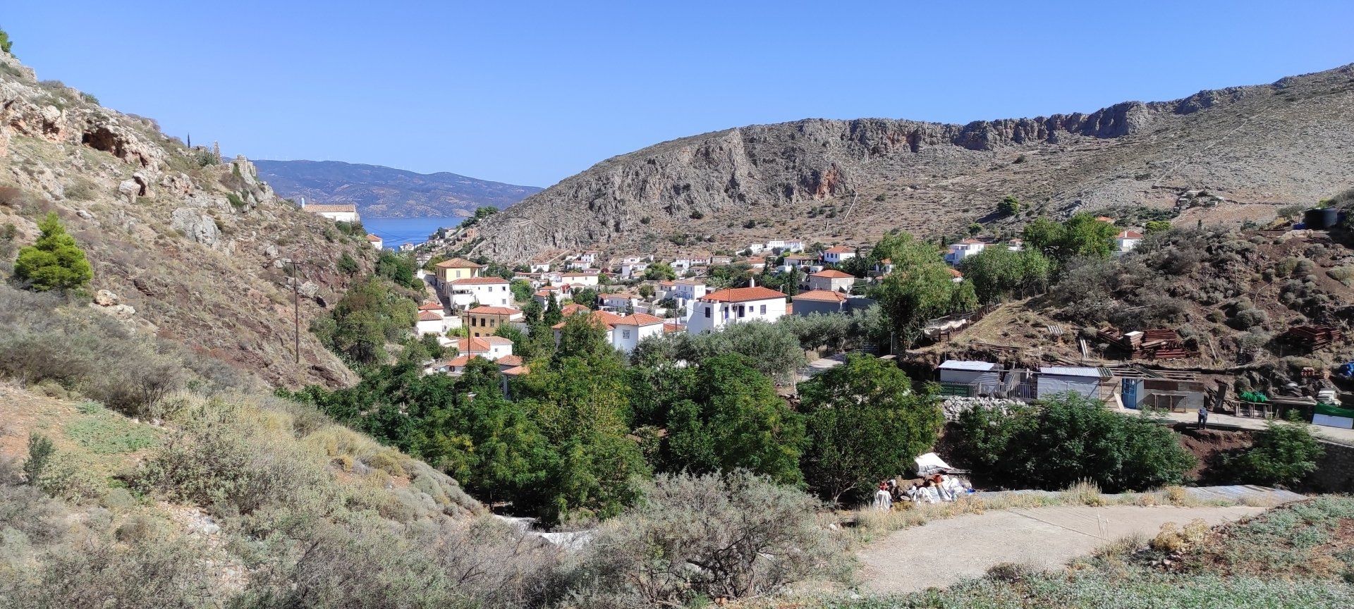 Kala Pigadia Area of Hydra Island Greece.