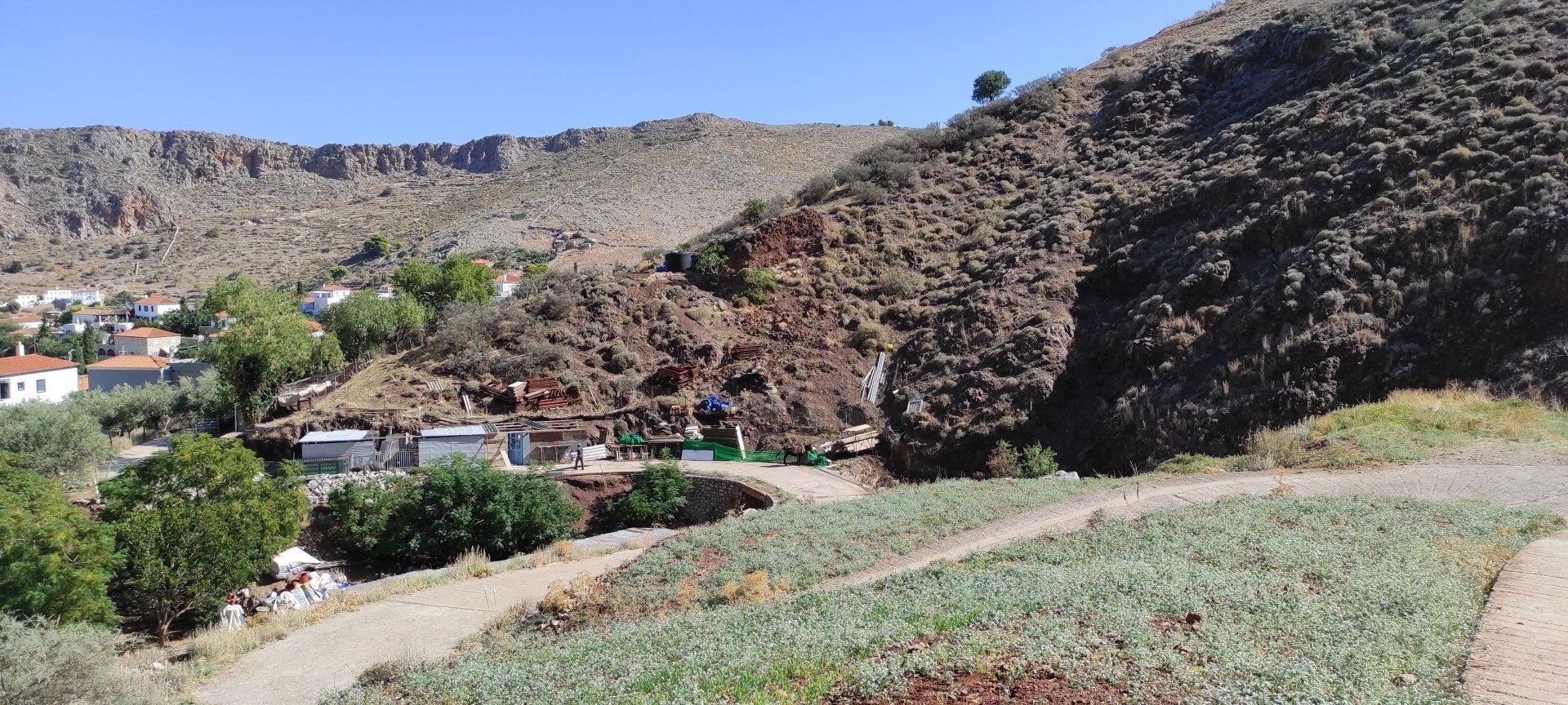 Kala Pigadia Area of Hydra Island Greece.