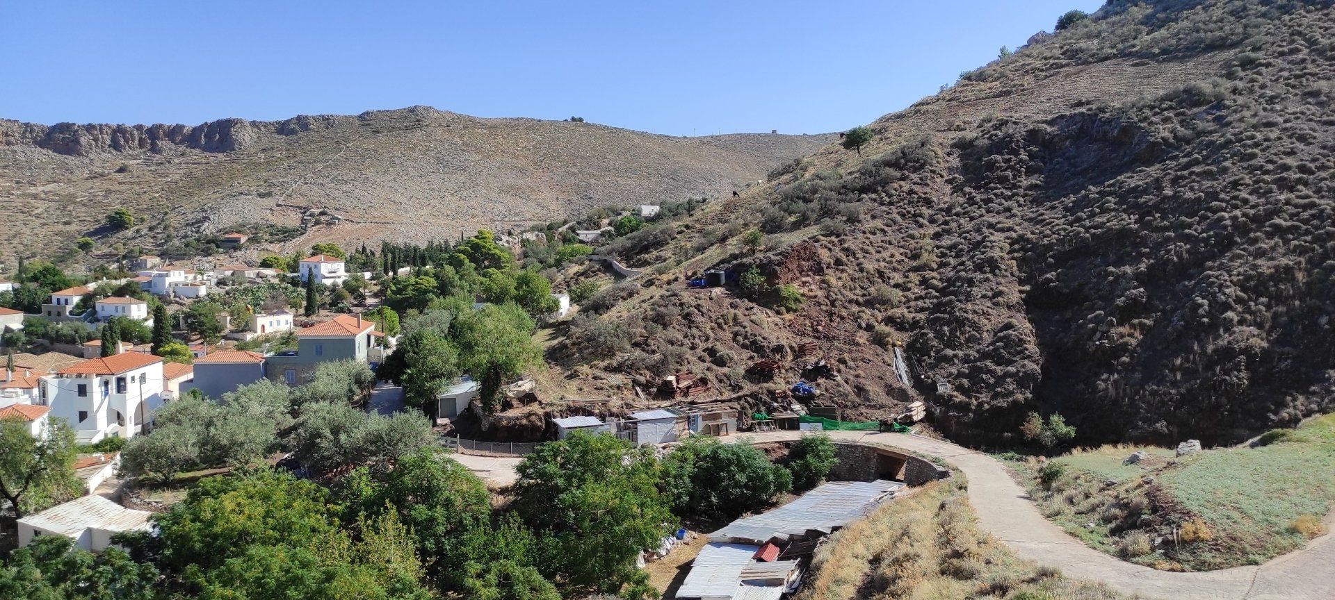 Kala Pigadia Area of Hydra Island Greece.