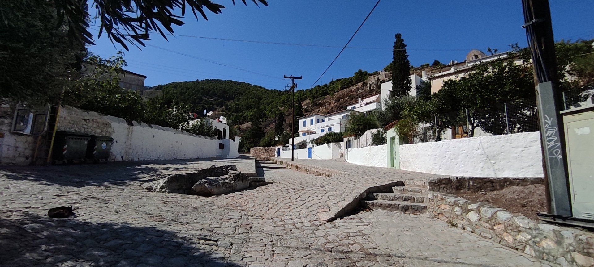Kala Pigadia Area of Hydra Island Greece.