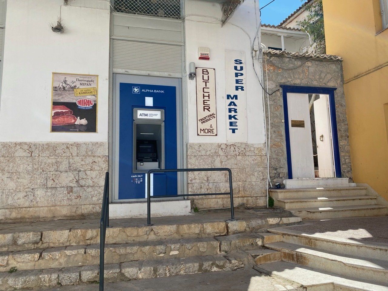 Banks on Hydra Island Greece