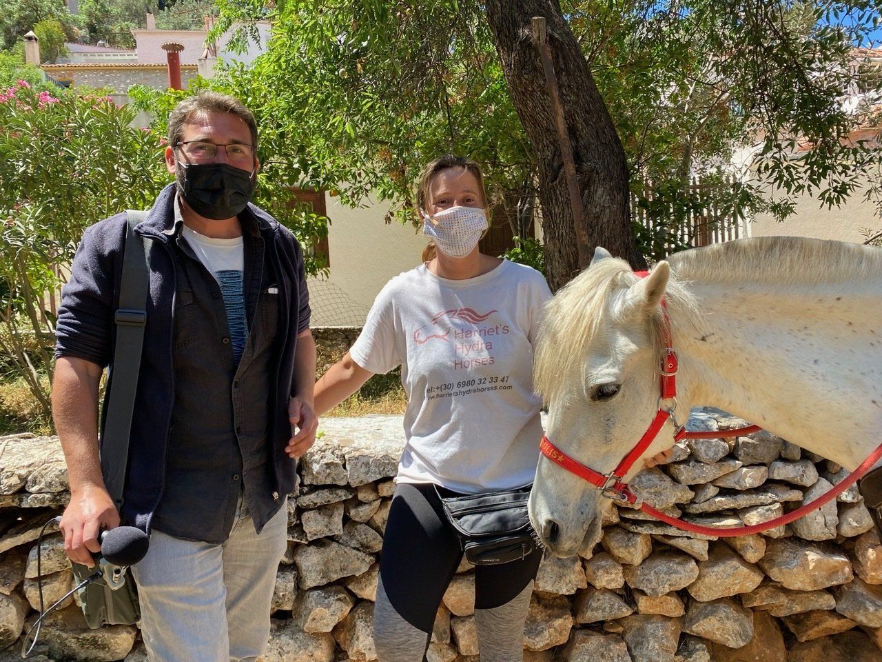 Joel Bronner interviews Hydra Islanders for French Radio (RFI) pre Greek opening of tourism.