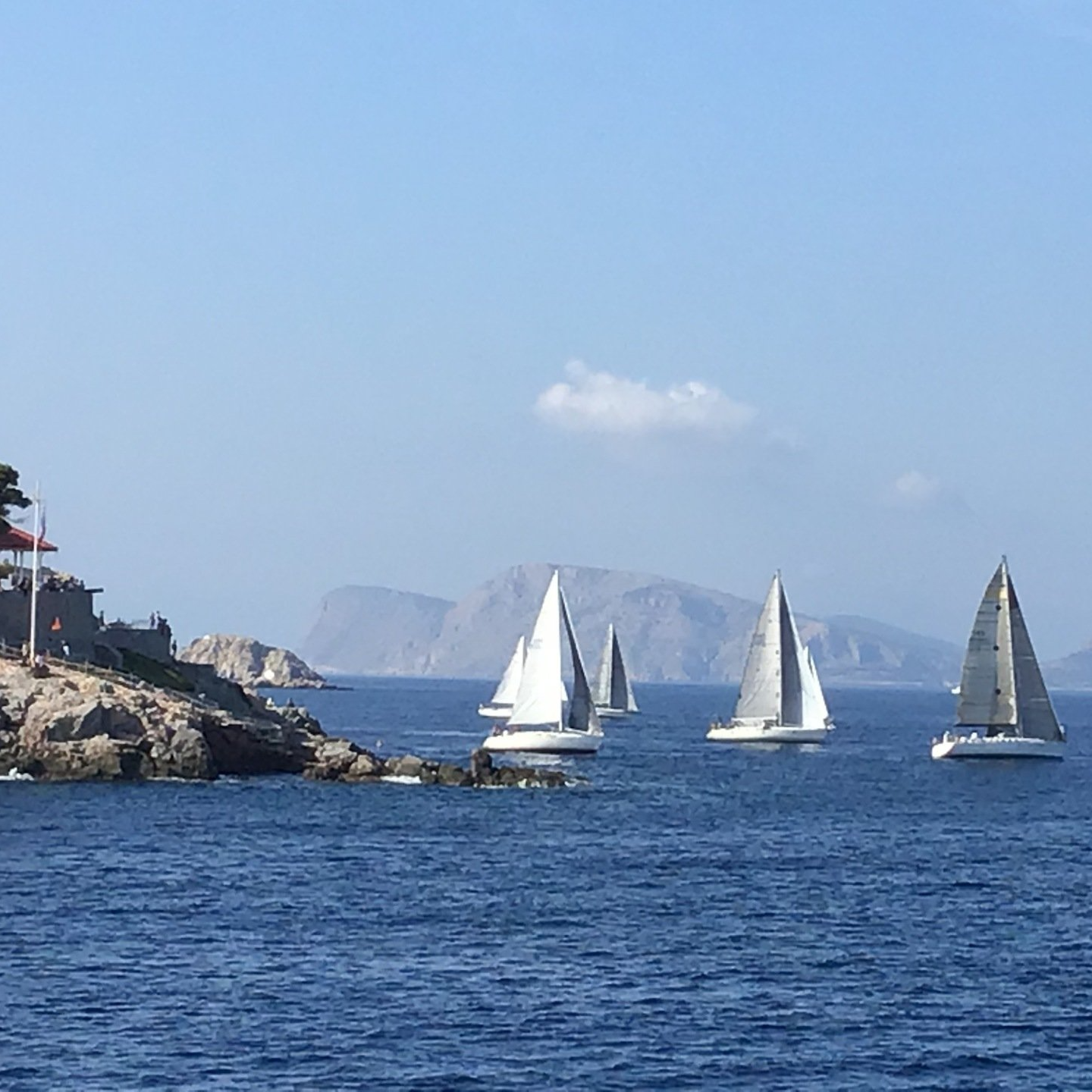 Yacht races between Hydra Island Greece and Faliro Athens.