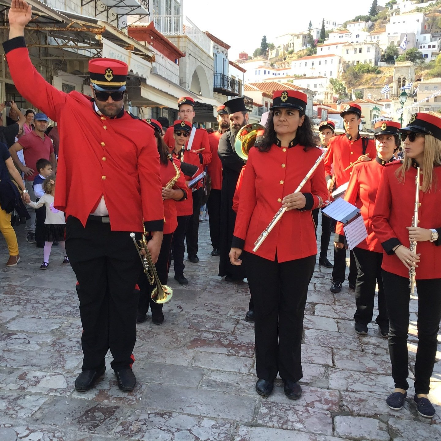 Community, music lessons on Hydra Island Greece.