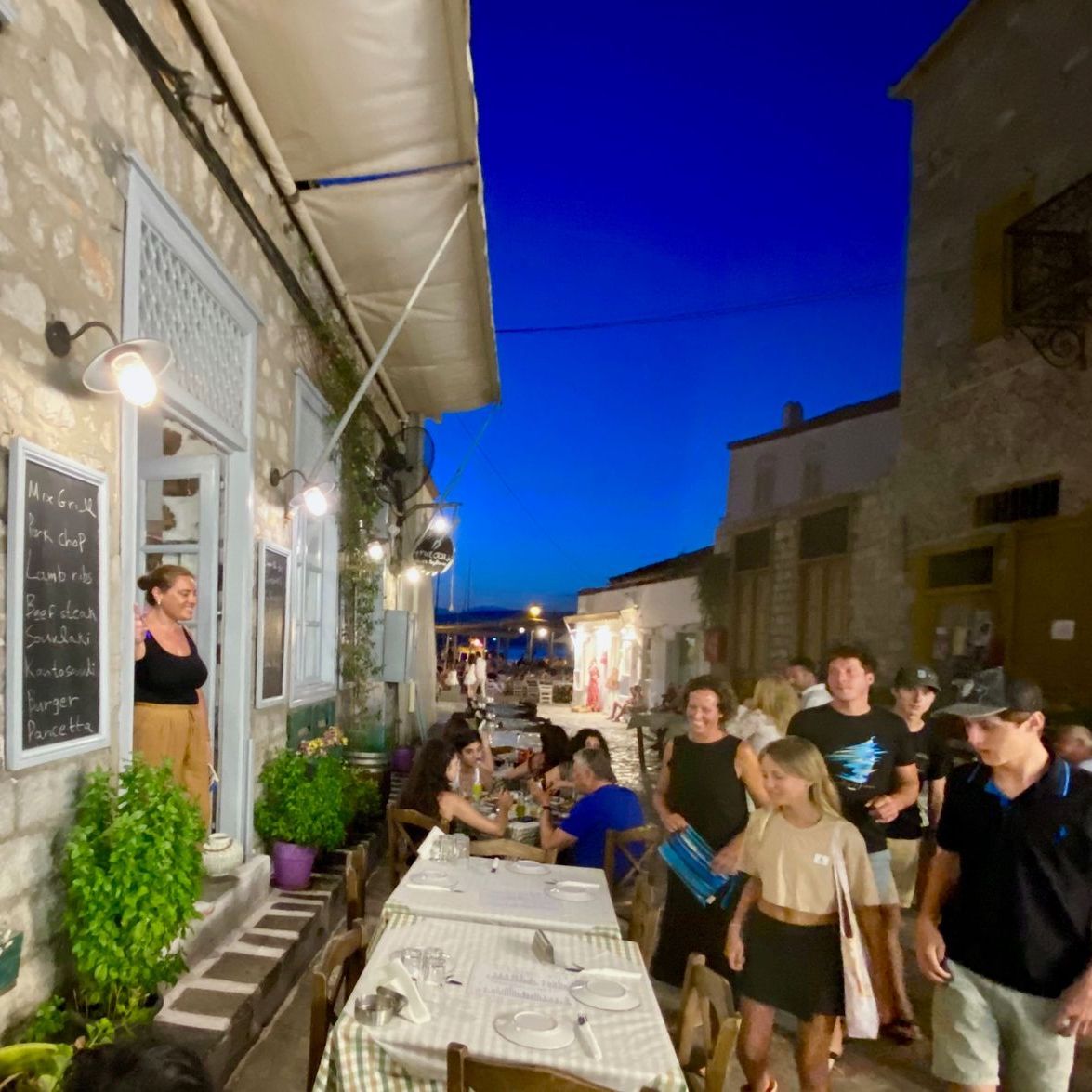 Psinesai Grill on Hydra Island Greece