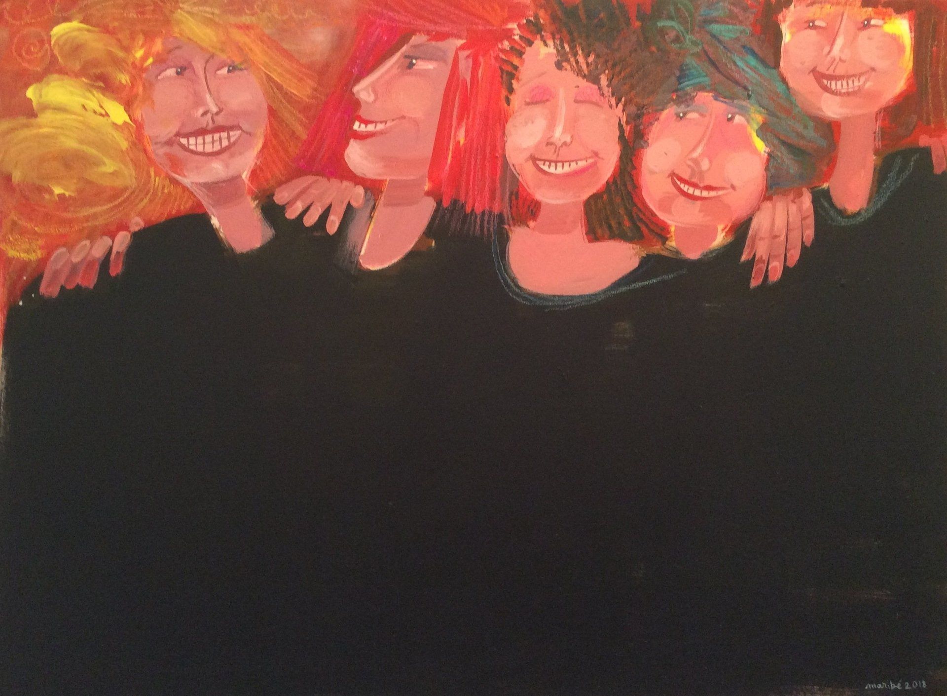 Paintings by Maribe Lambert-Markouizou - resident artists on Hydra Island Greece.