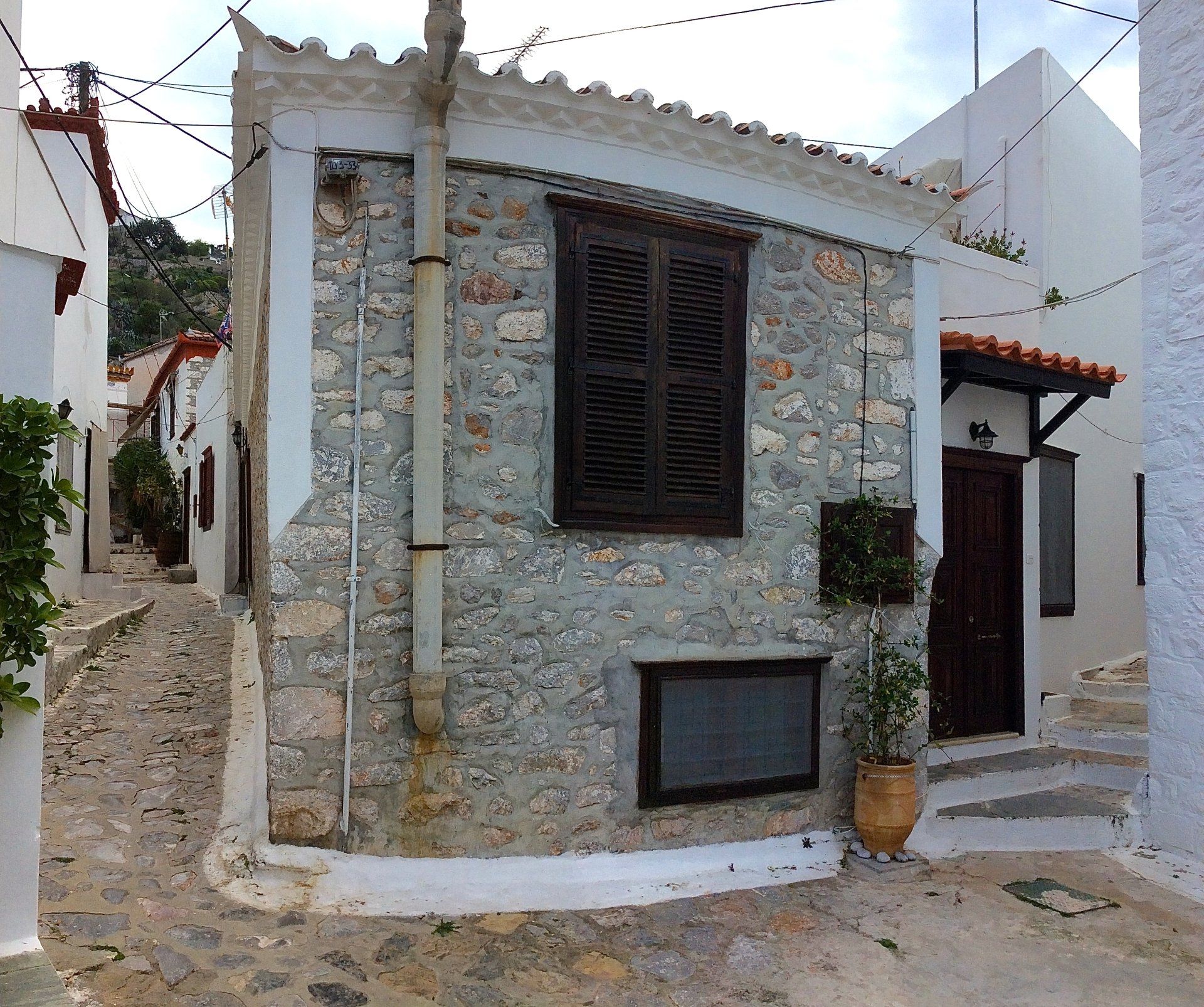 Corner Town House for sale on Hydra Island.