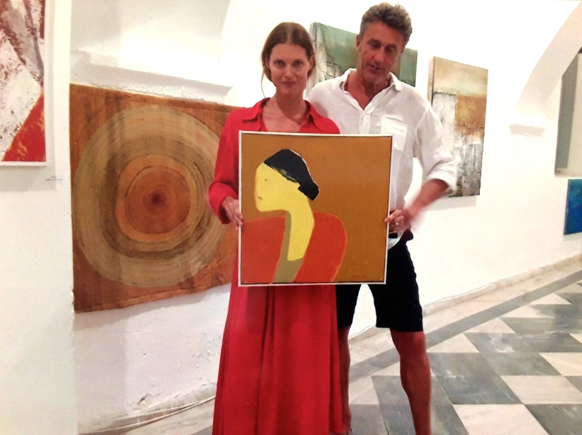 Paintings by Maribe Lambert-Markouizou - resident artists on Hydra Island Greece.