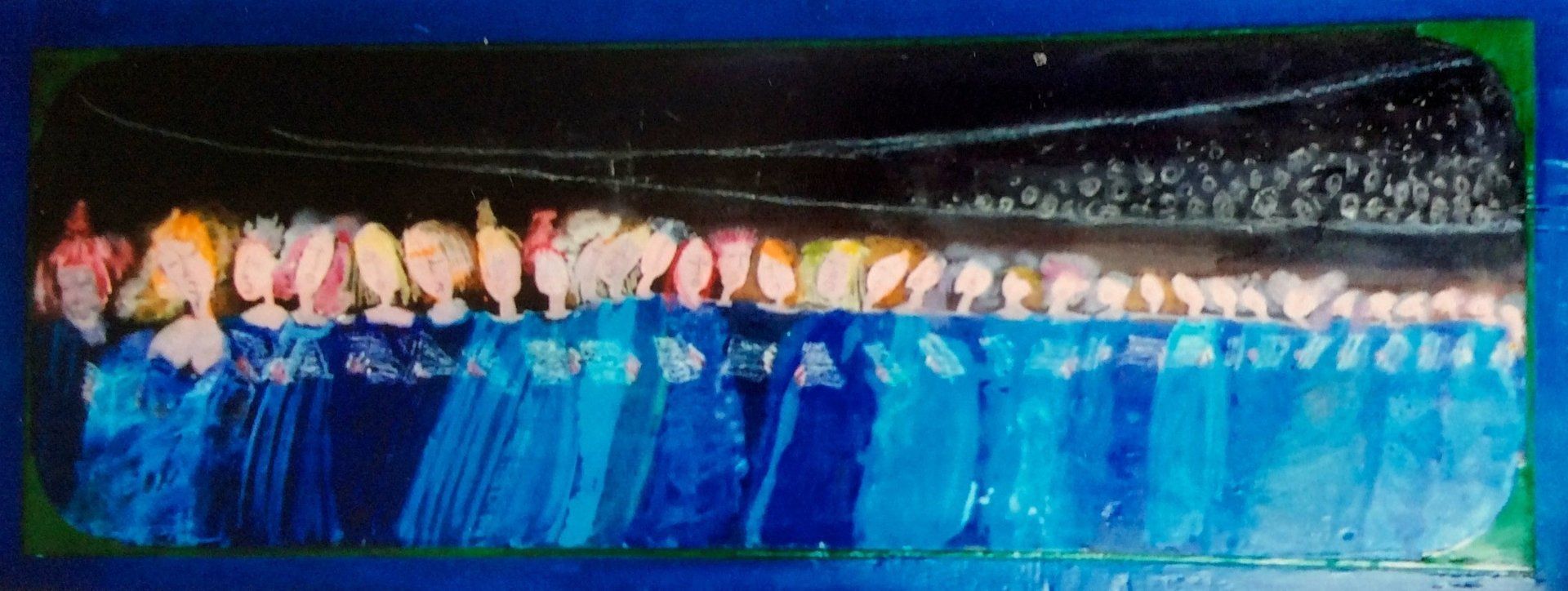 Paintings by Maribe Lambert-Markouizou - resident artists on Hydra Island Greece.