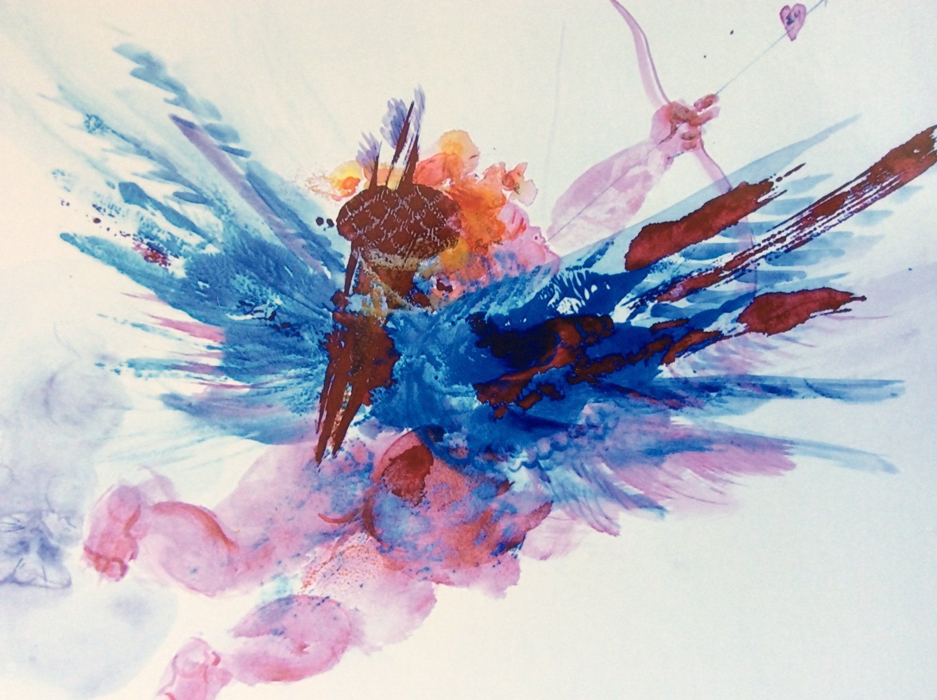 Paintings by Maribe Lambert-Markouizou - resident artists on Hydra Island Greece.