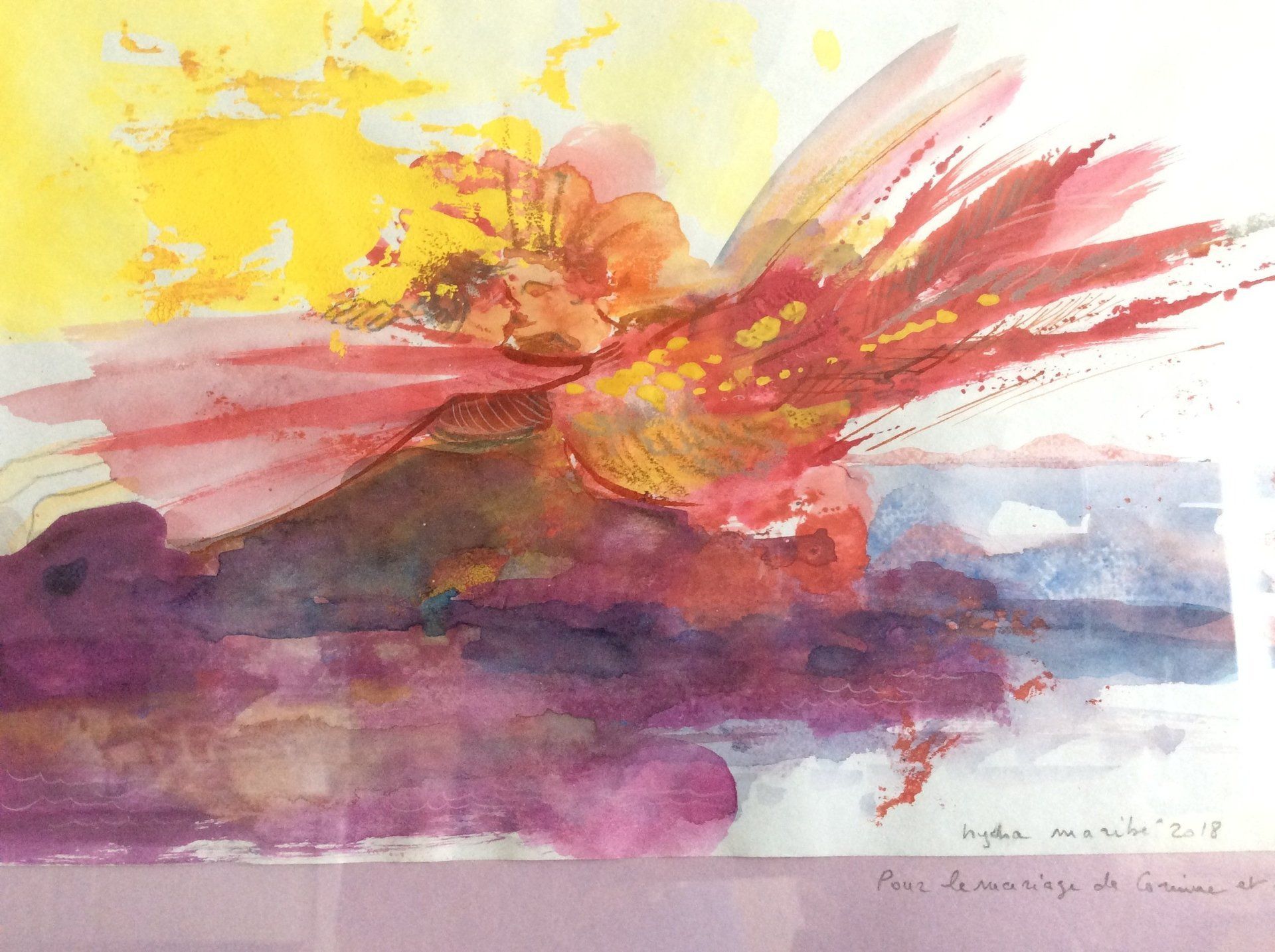 Paintings by Maribe Lambert-Markouizou - resident artists on Hydra Island Greece.