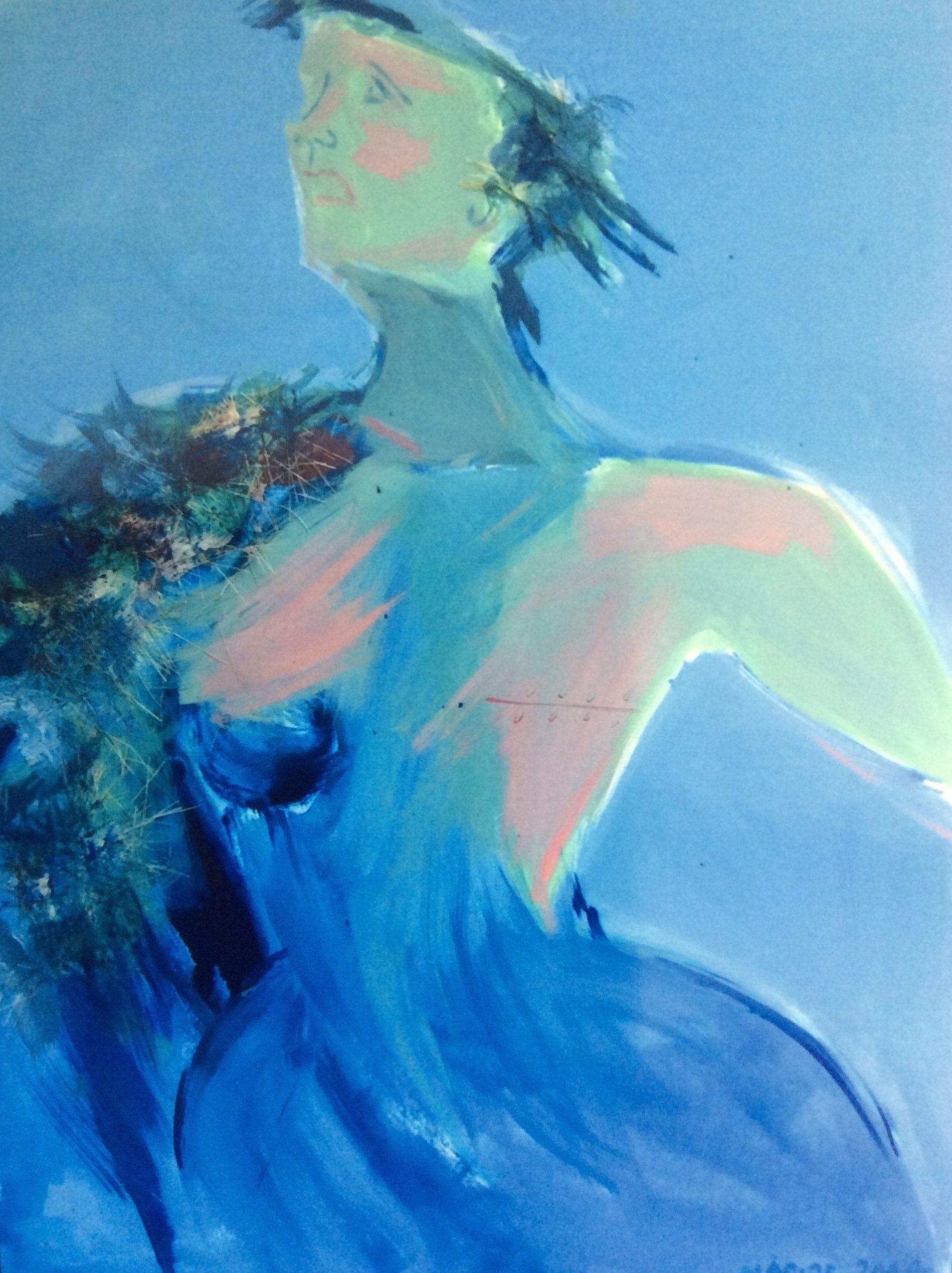 Paintings by Maribe Lambert-Markouizou - resident artists on Hydra Island Greece.