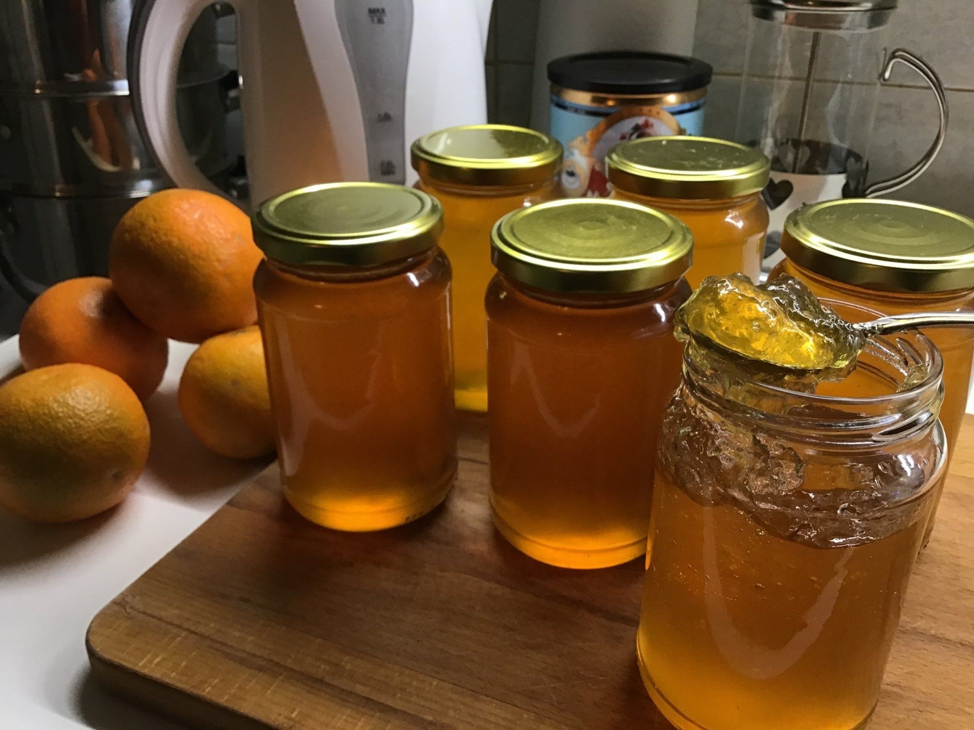 Homemade Neranja Orange Jelly - making marmalade on Hydra Island Greece.