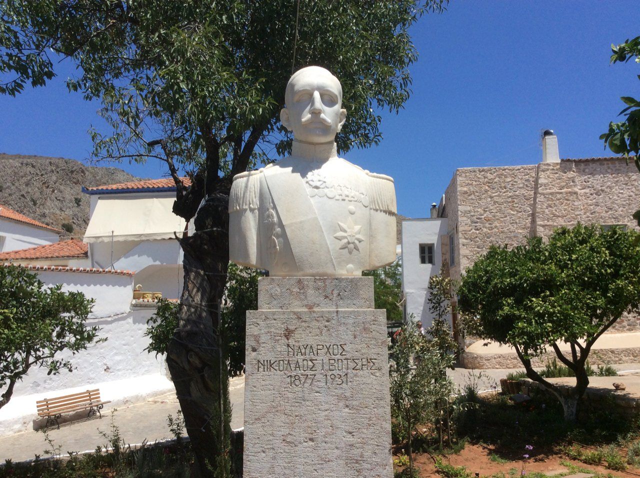 The artists' garden on Hydra Island Greece.
