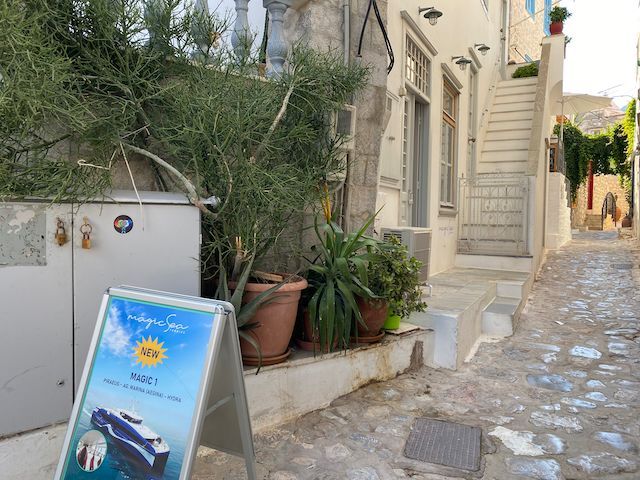 A lane off the harbour on Hydra Island Greece