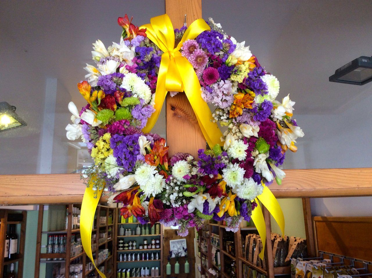 May day flowers on Hydra Island Greece.