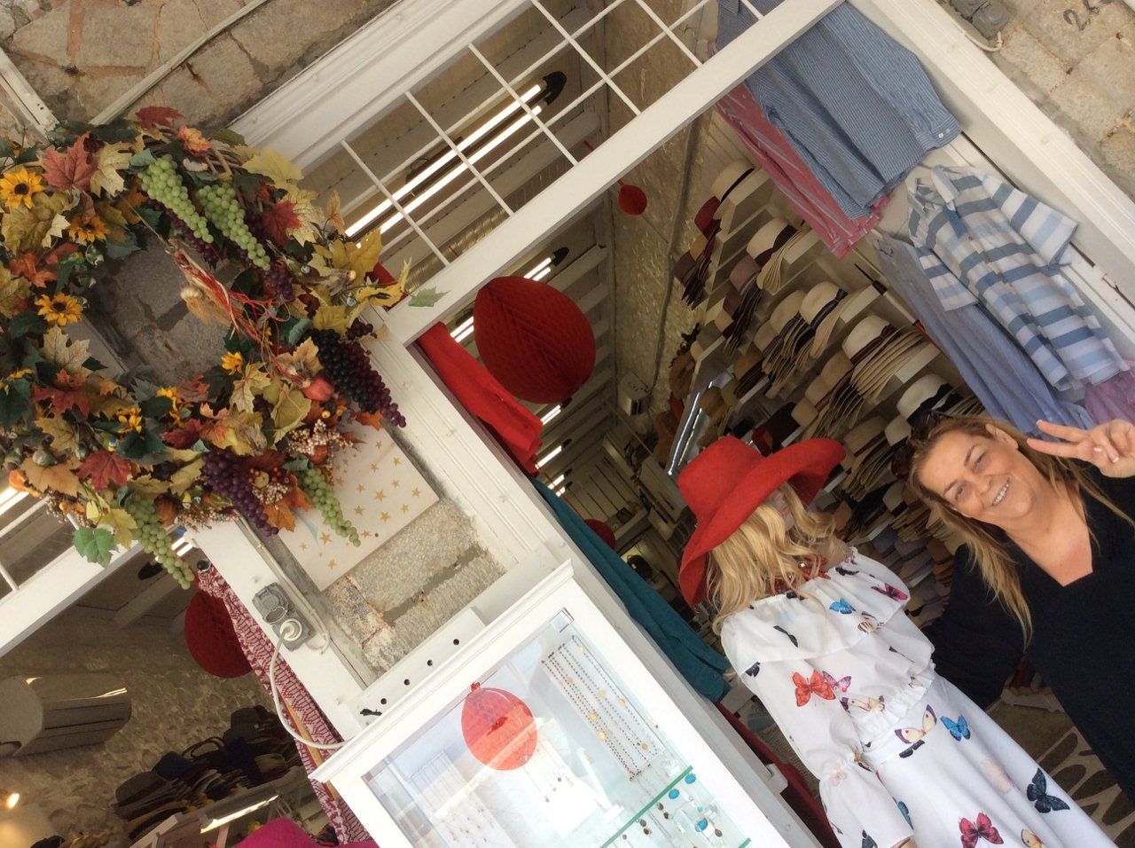 May day flowers on Hydra Island Greece.