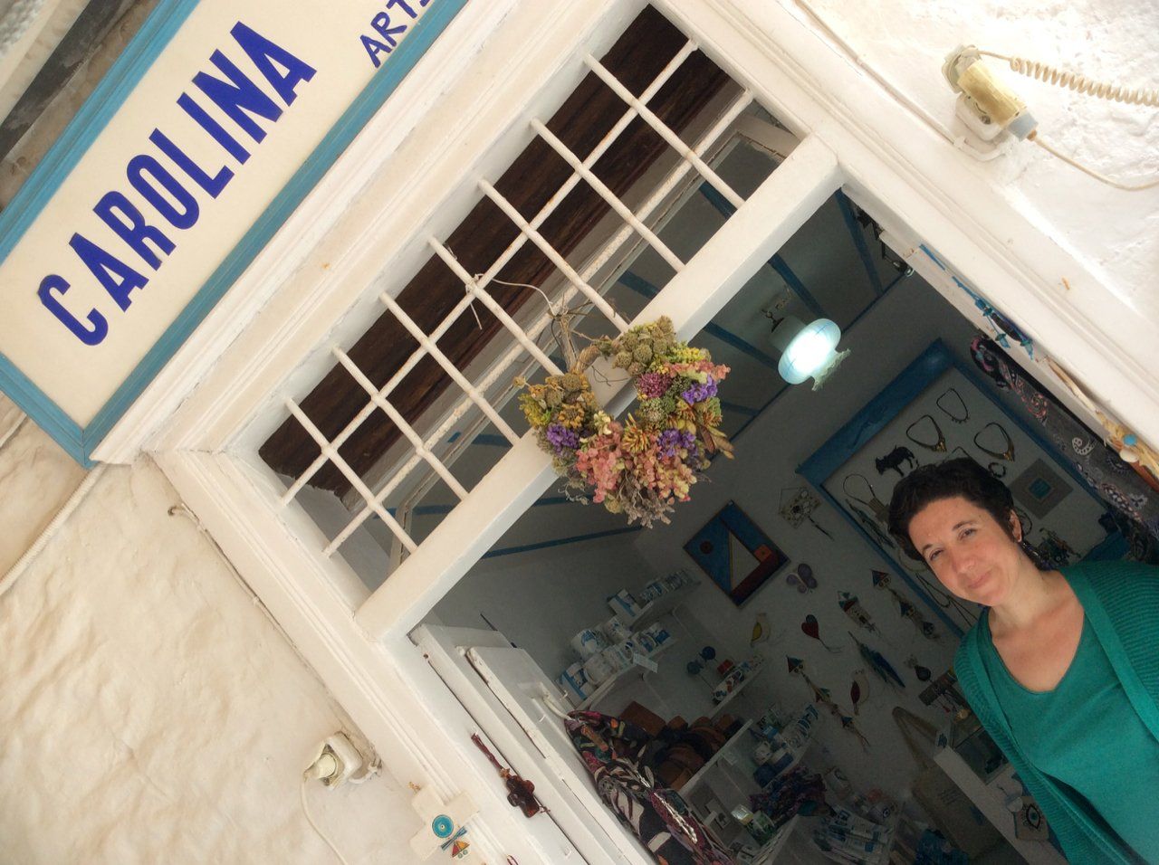 May day flowers on Hydra Island Greece.