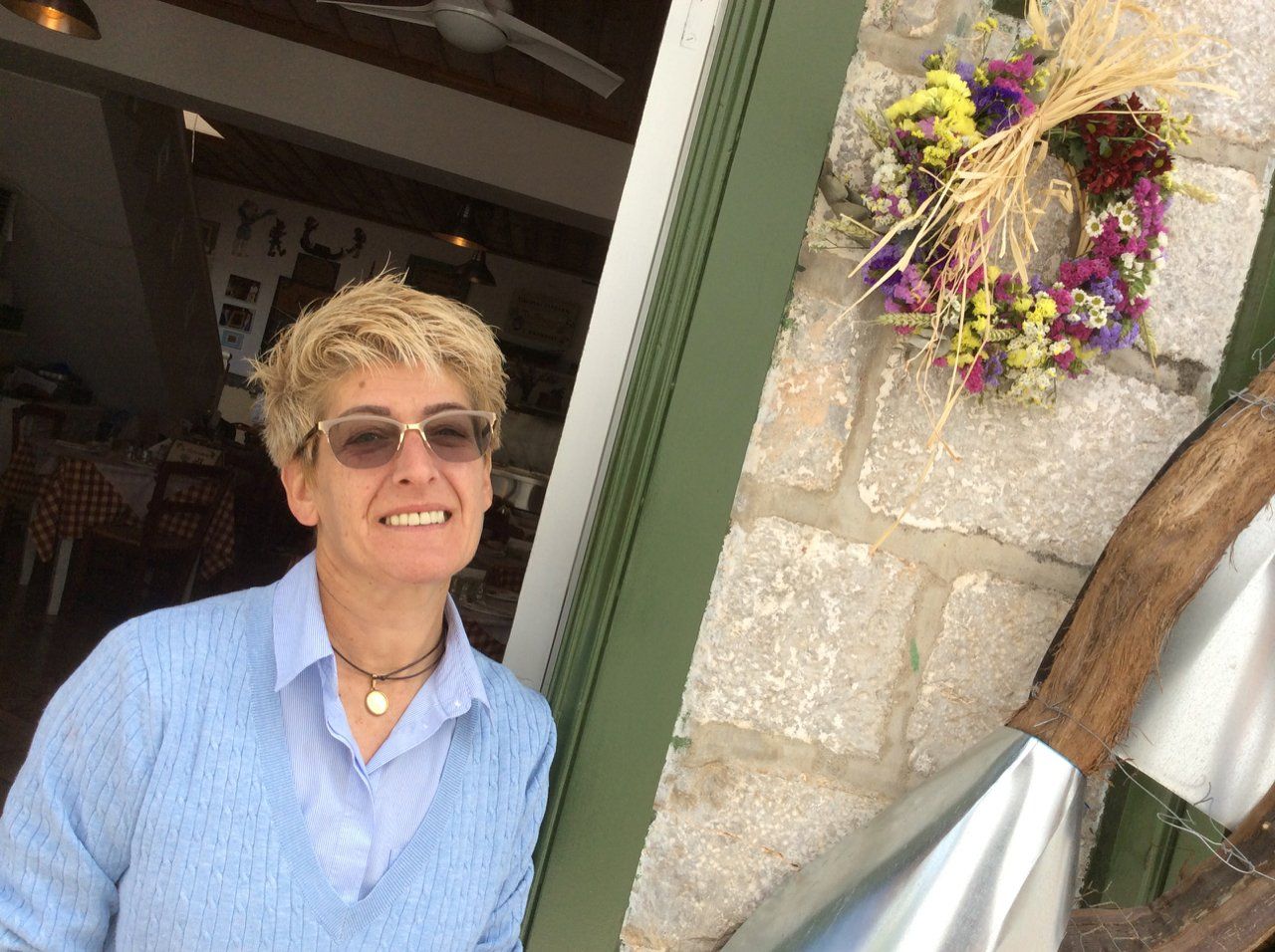 Popi at Geitonikon May day flowers on Hydra Island Greece.