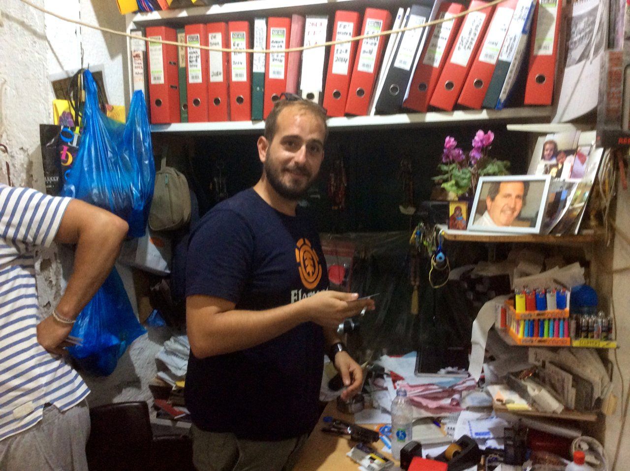 Nikos Maragos of Maragos Supermarket on Hydra Island in the HydraDirect Shopping & Services pages