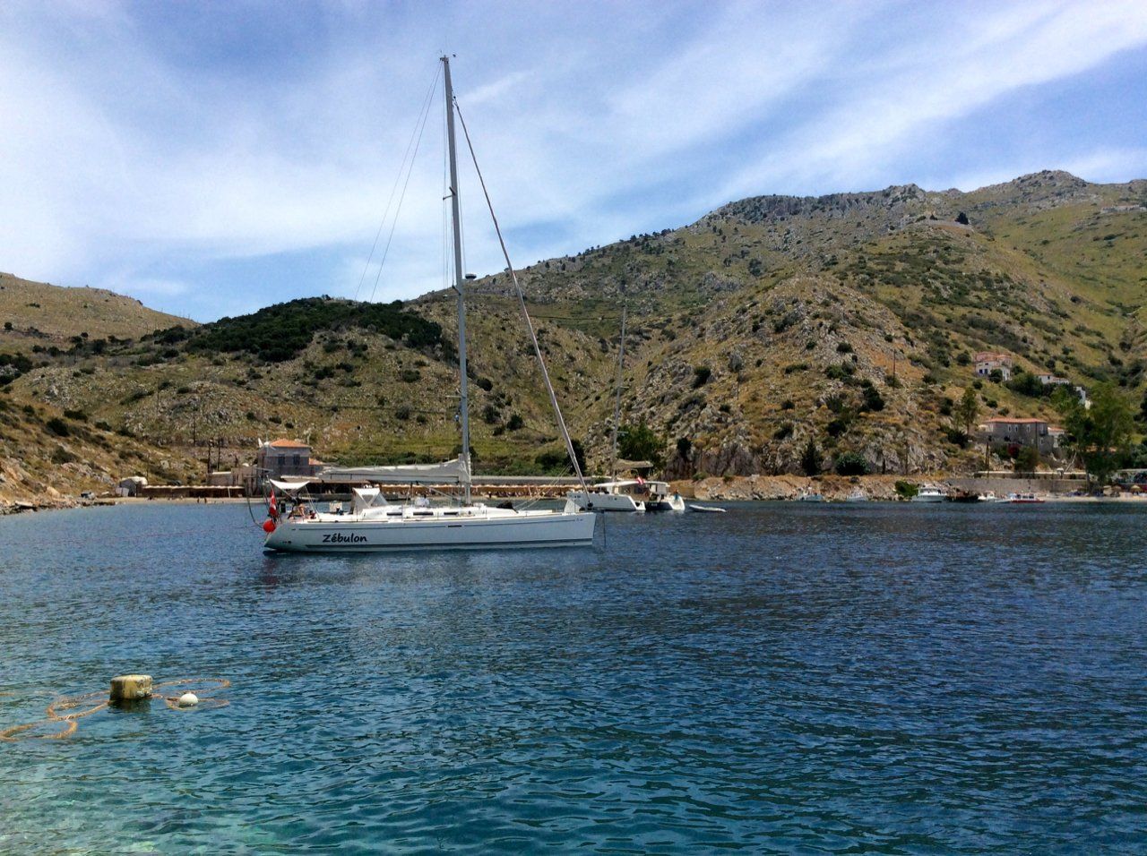 Mandraki Fort on Hydra Island Greece