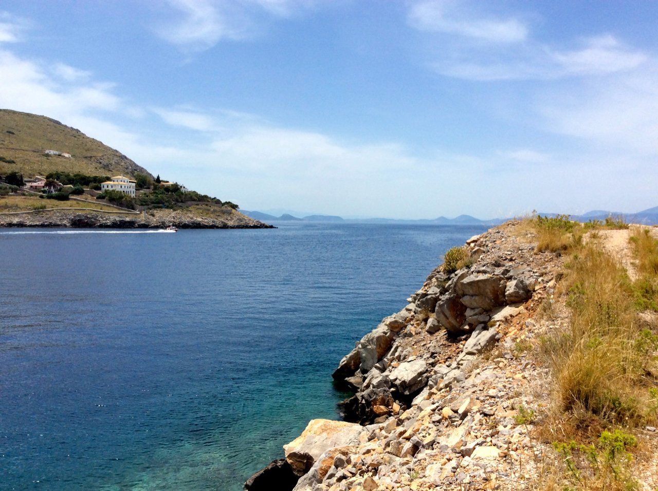 Mandraki Fort on Hydra Island Greece