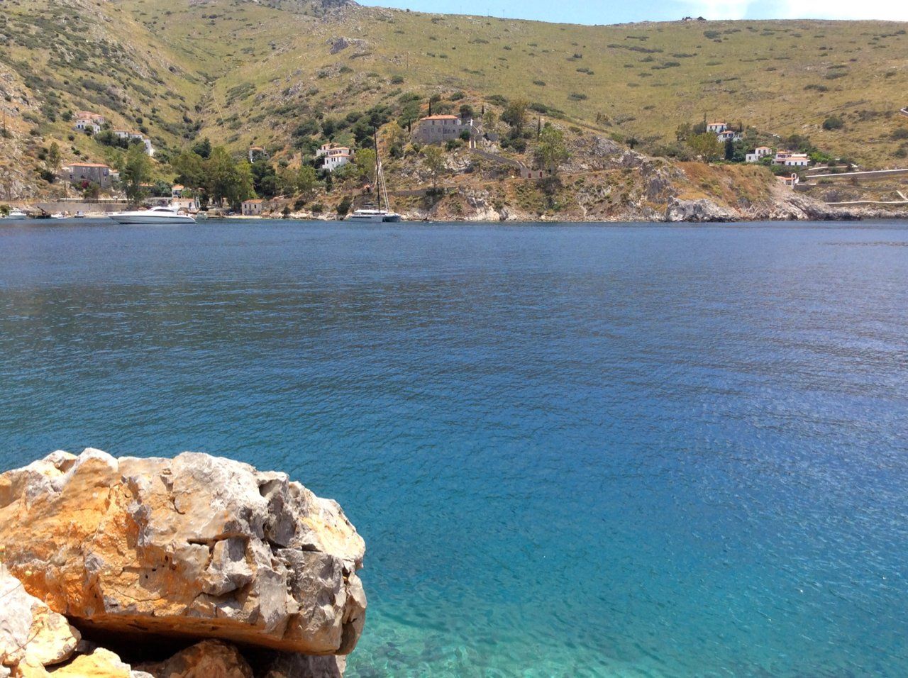 Mandraki Fort on Hydra Island Greece