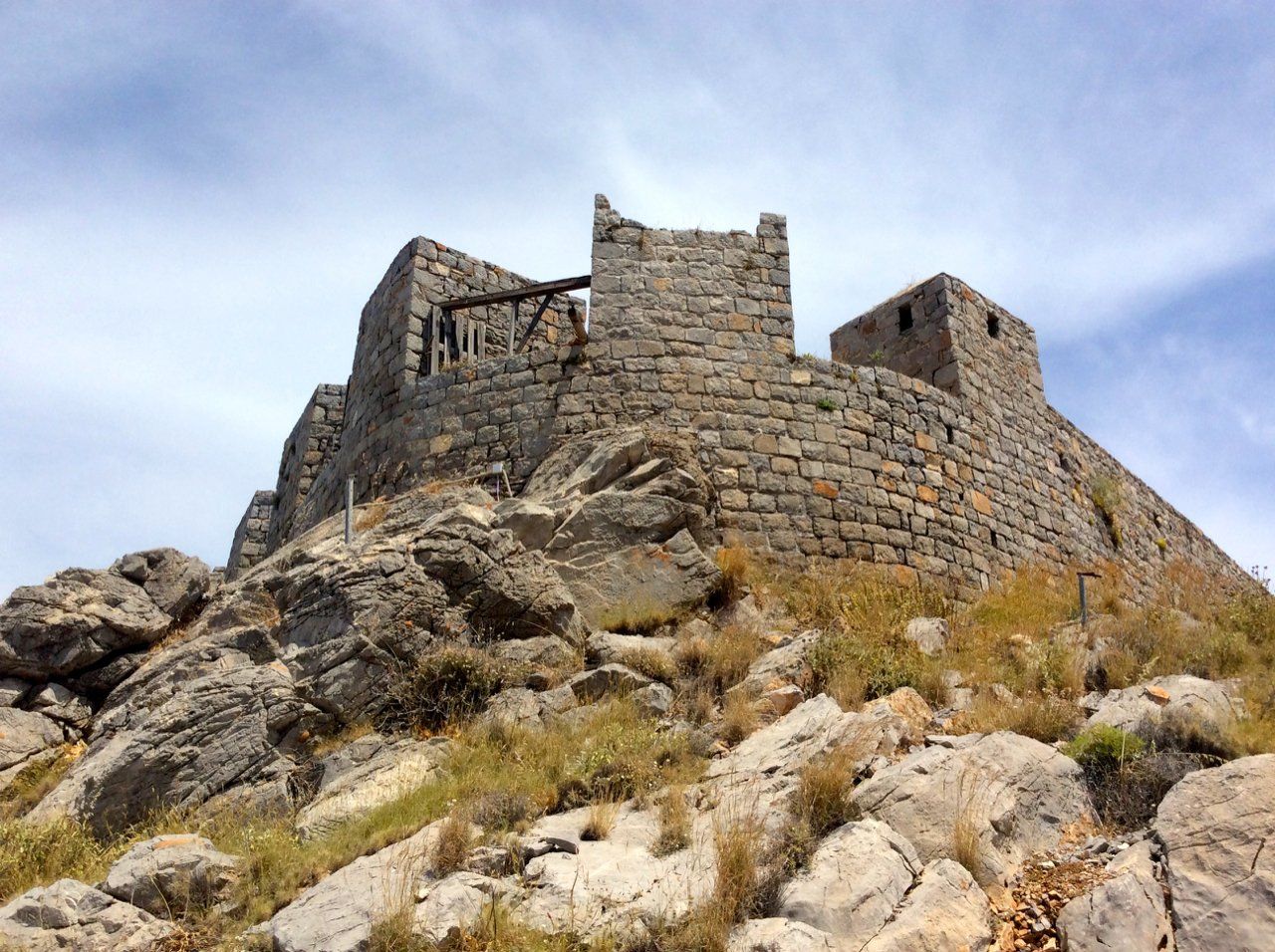 Mandraki Fort on Hydra Island Greece