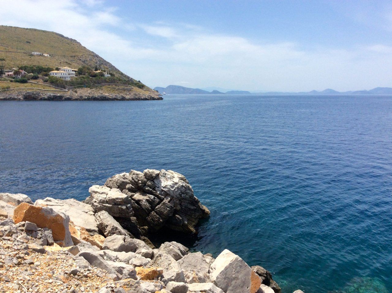 Mandraki Fort on Hydra Island Greece