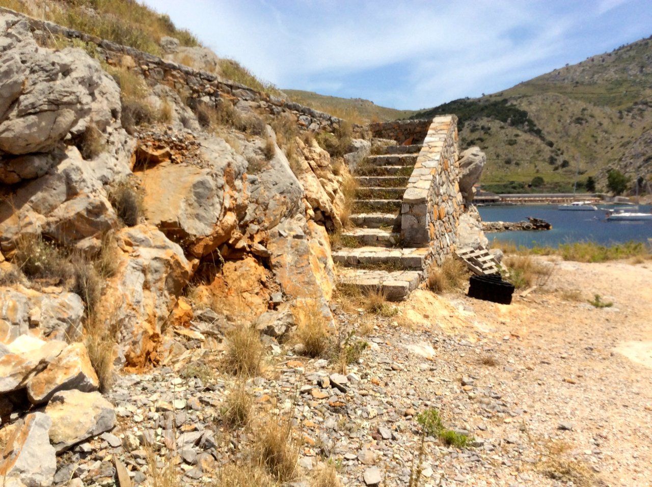 Mandraki Fort on Hydra Island Greece