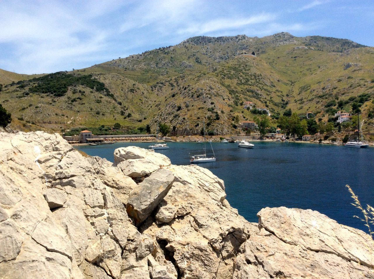 Mandraki Fort on Hydra Island Greece