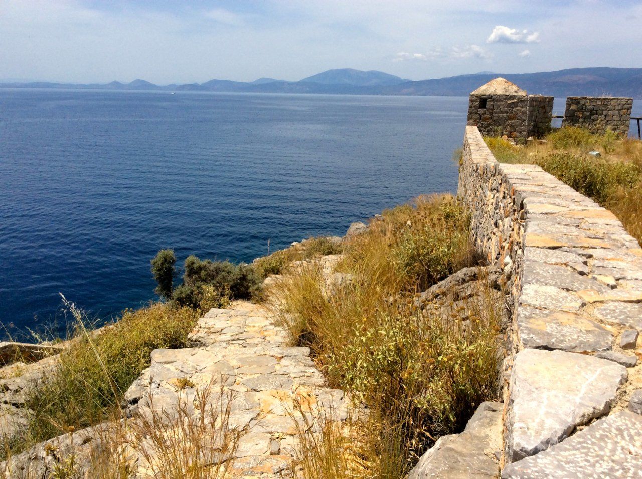 Mandraki Fort on Hydra Island Greece