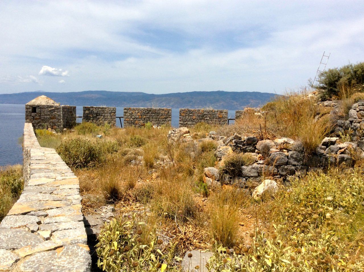 Mandraki Fort on Hydra Island Greece