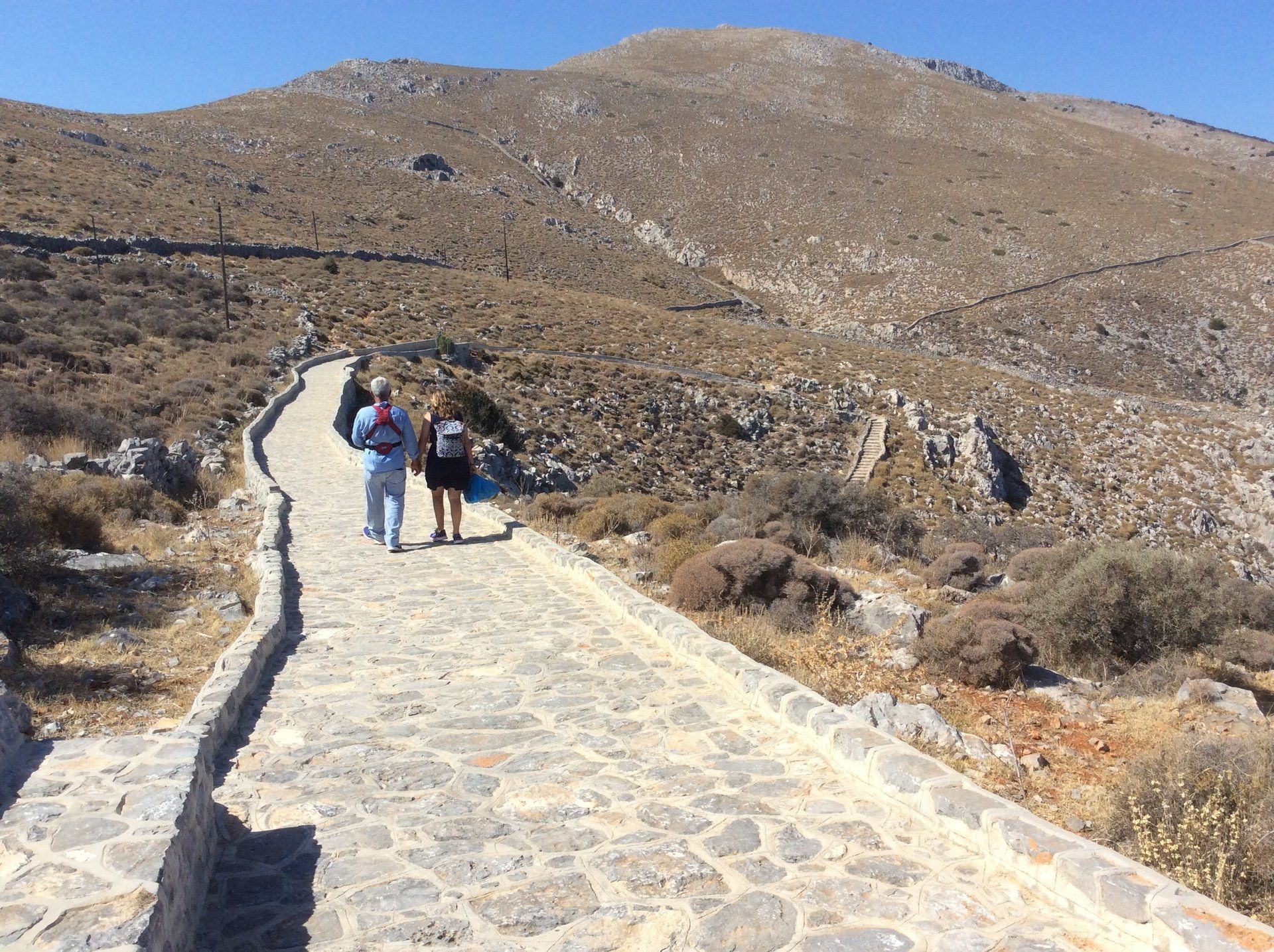 Horse treks to Panagia Zourva in the winter with Harriet's Hydra Horses on Hydra Island Greece