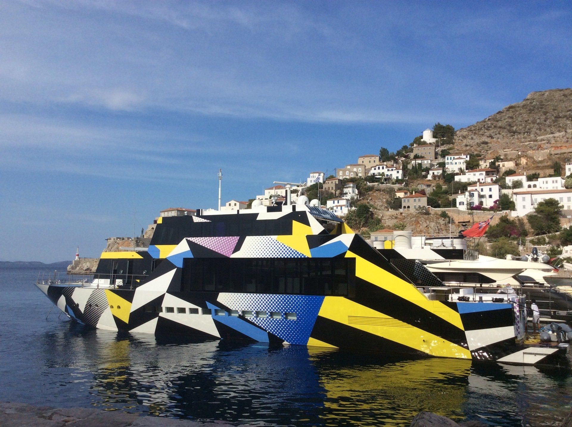 Guilty on Hydra © Kelsey Edwards Guilty owned by Dakis Joannou of the Deste Foundation, designed by Jeff Koons