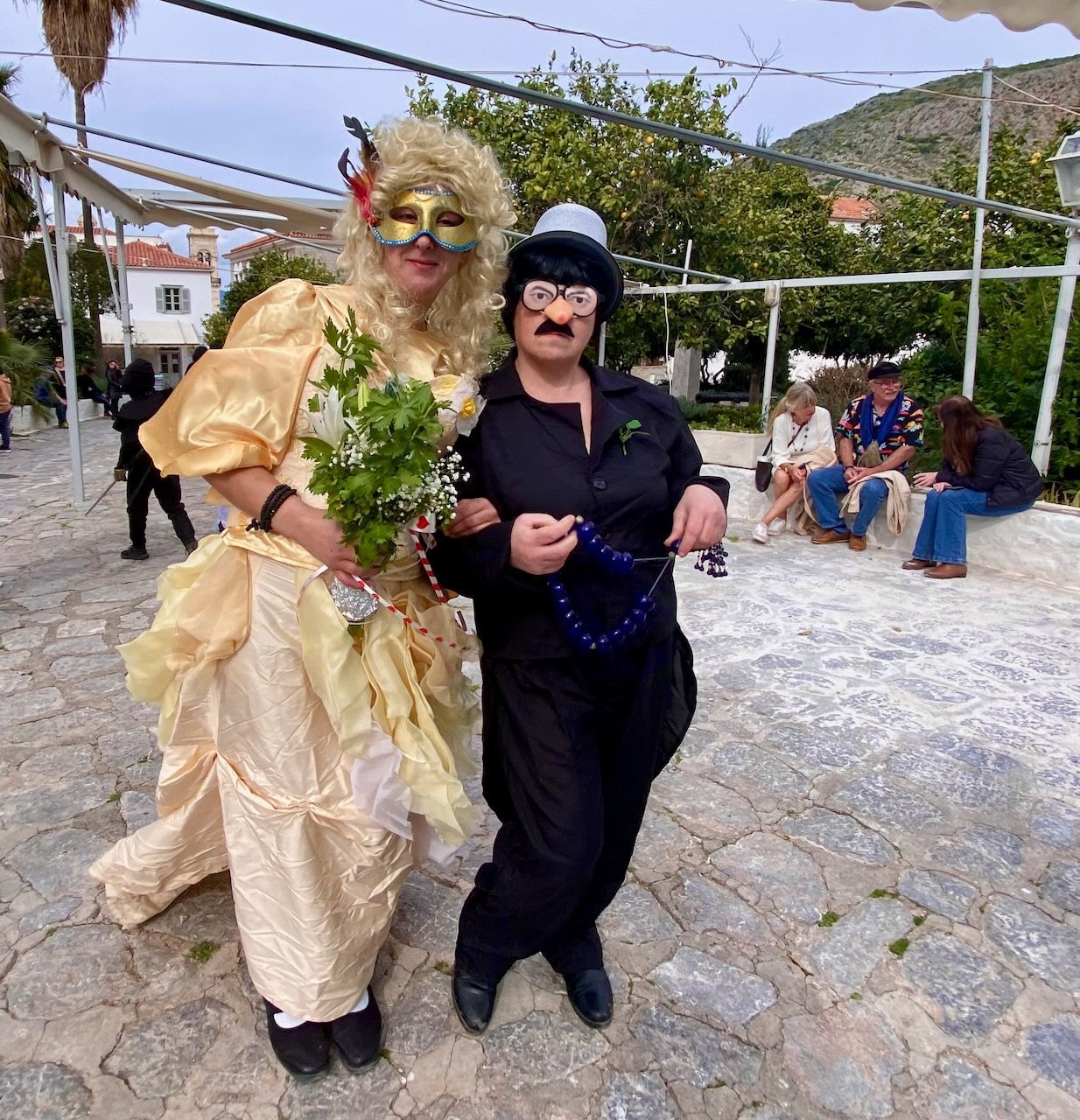 Gathering for Carnival on Hydra Island Greece for Carnival 2025