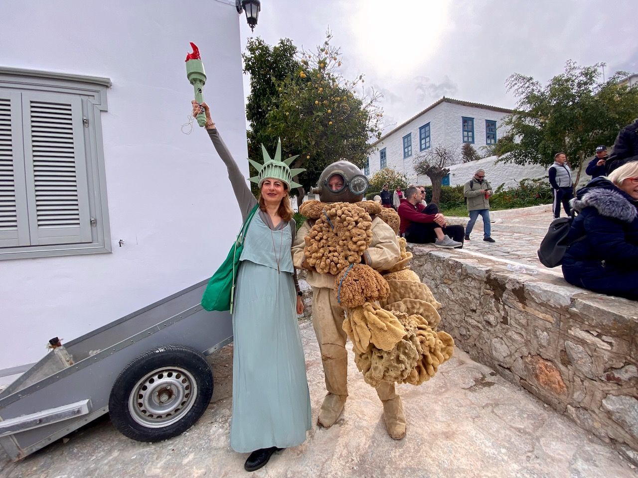 Gathering for Carnival on Hydra Island Greece for Carnival 2025