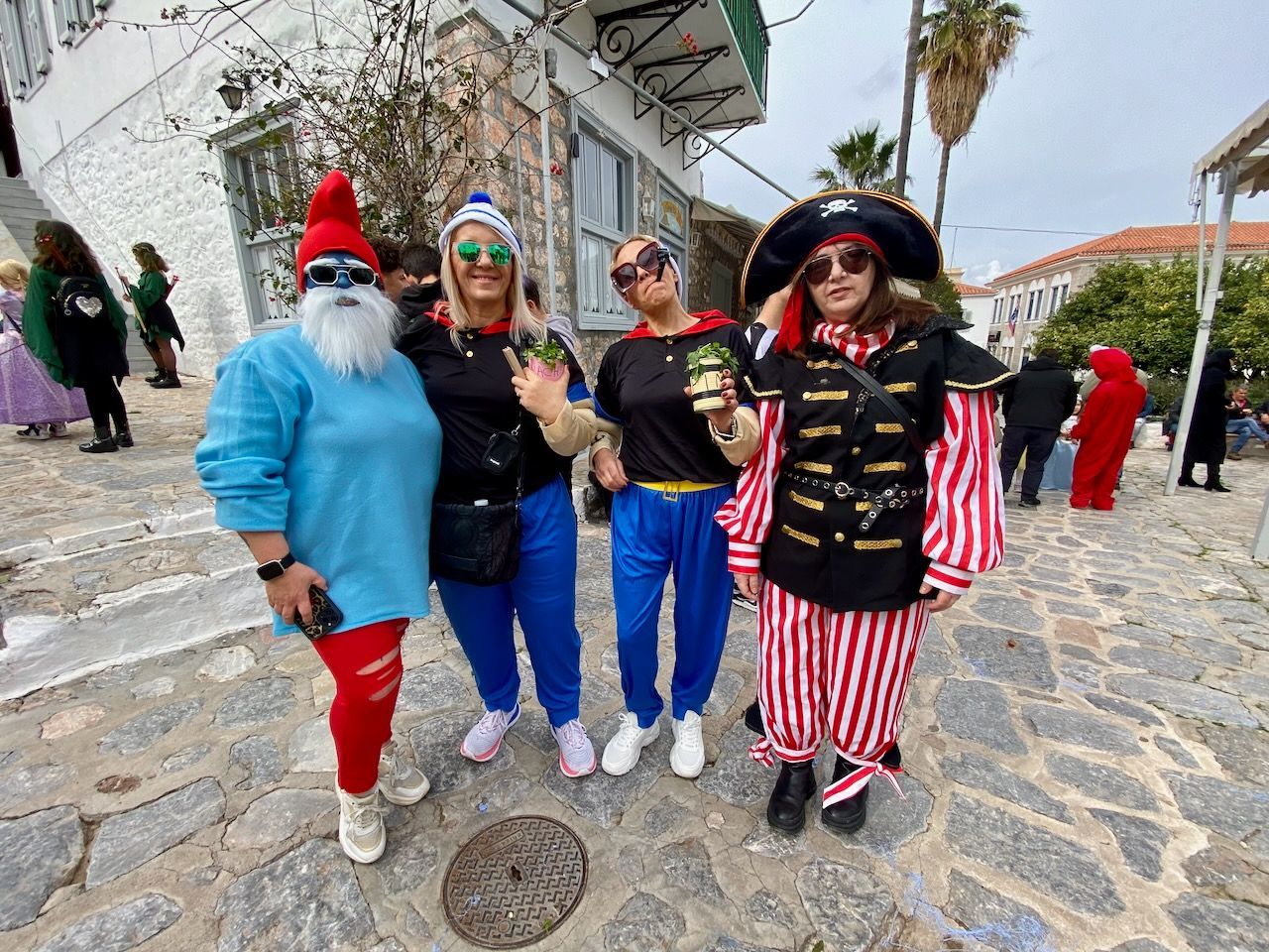 Gathering for Carnival on Hydra Island Greece for Carnival 2025