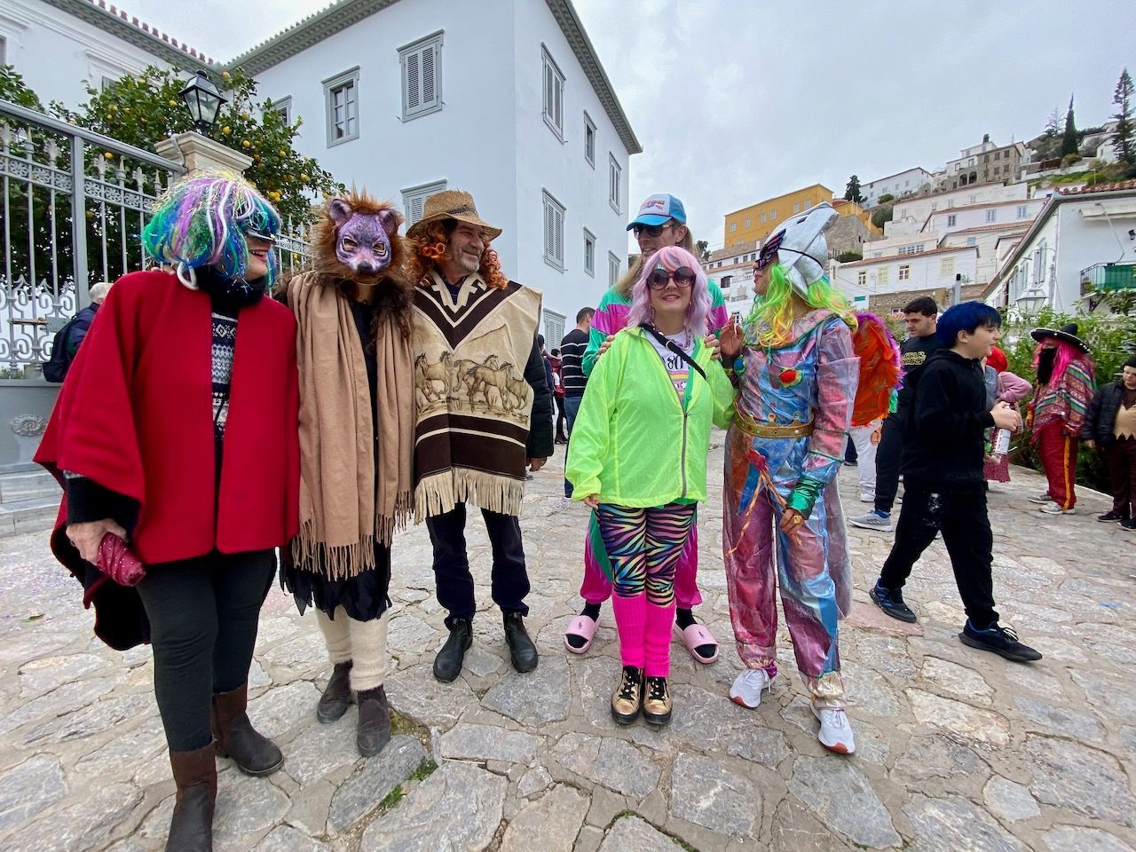 Gathering for Carnival on Hydra Island Greece for Carnival 2025